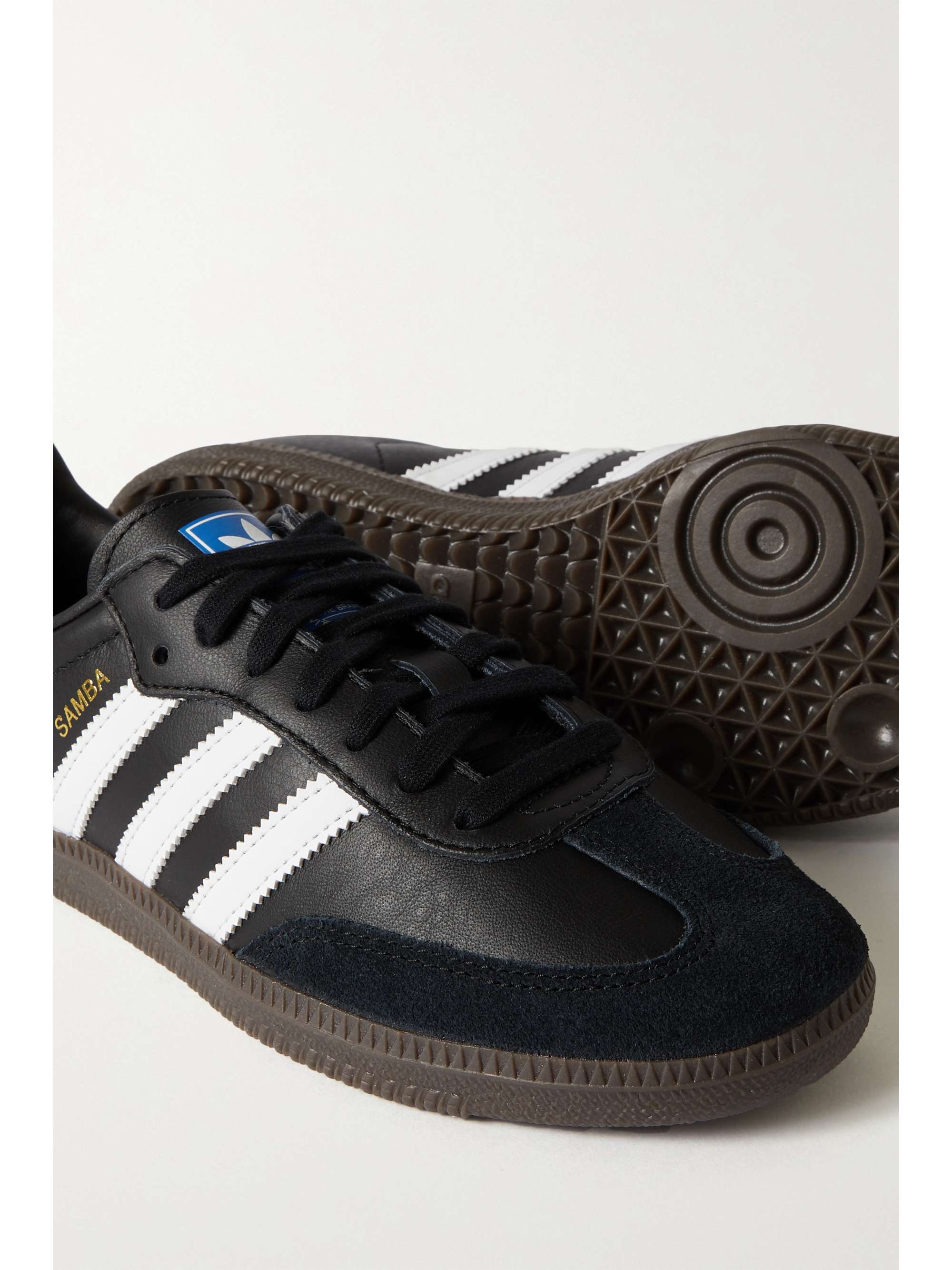 ADIDAS ORIGINALS Samba OG suede-trimmed sneakers | NET-A-PORTER