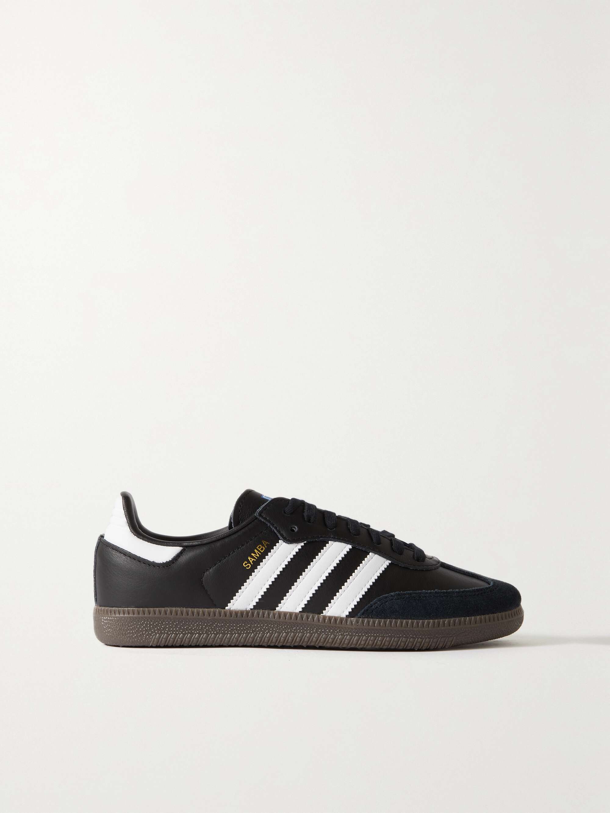 Samba OG suede-trimmed leather sneakers