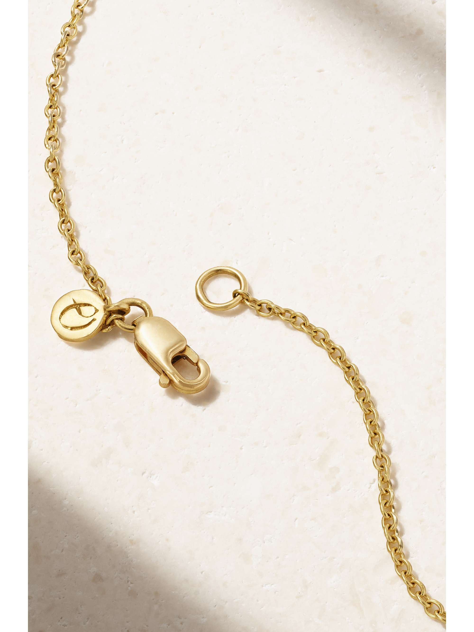 OCTAVIA ELIZABETH 18-karat gold, tourmaline and diamond necklace