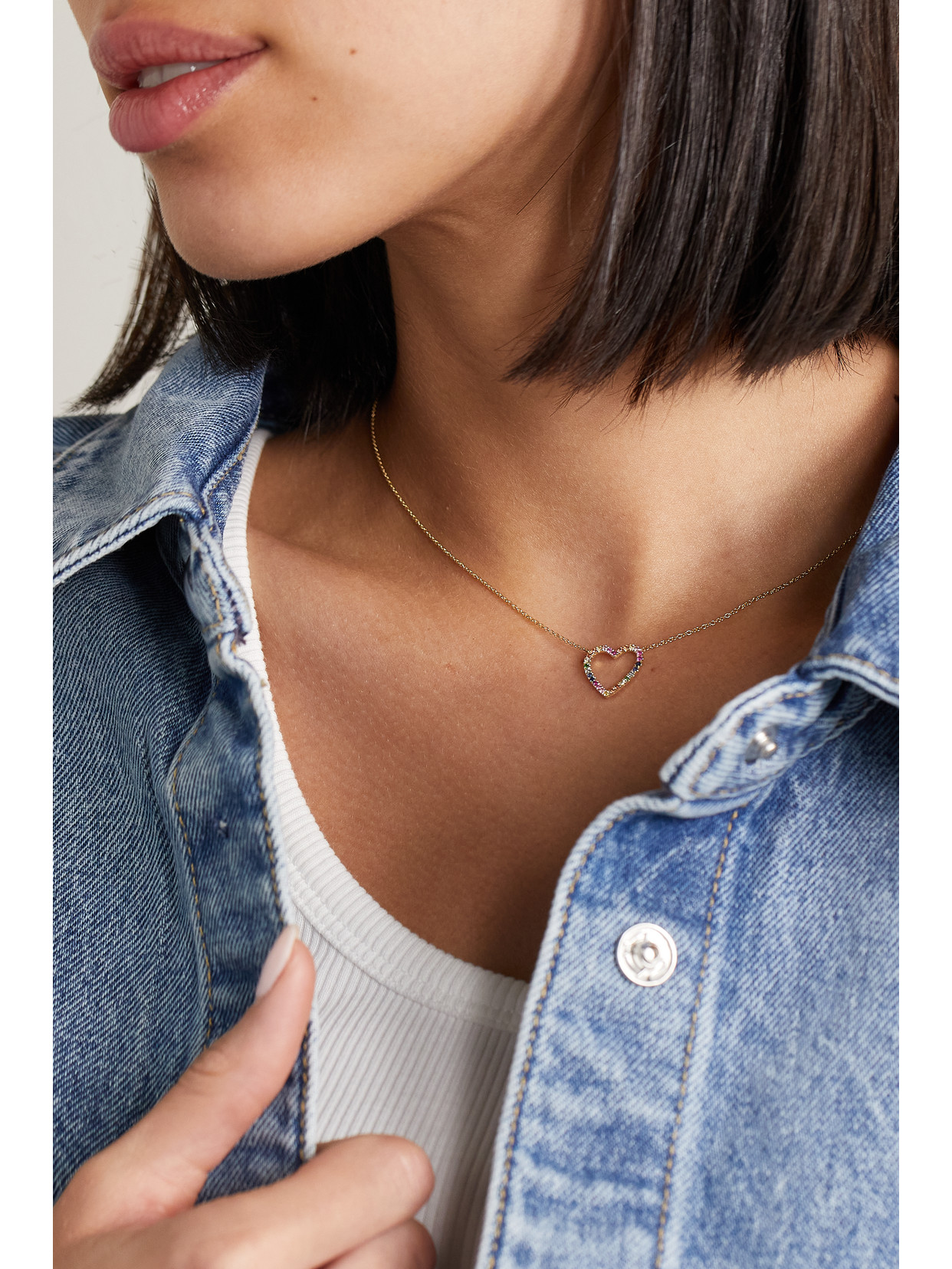 Roxanne First 14-karat Gold Sapphire Necklace In Multi