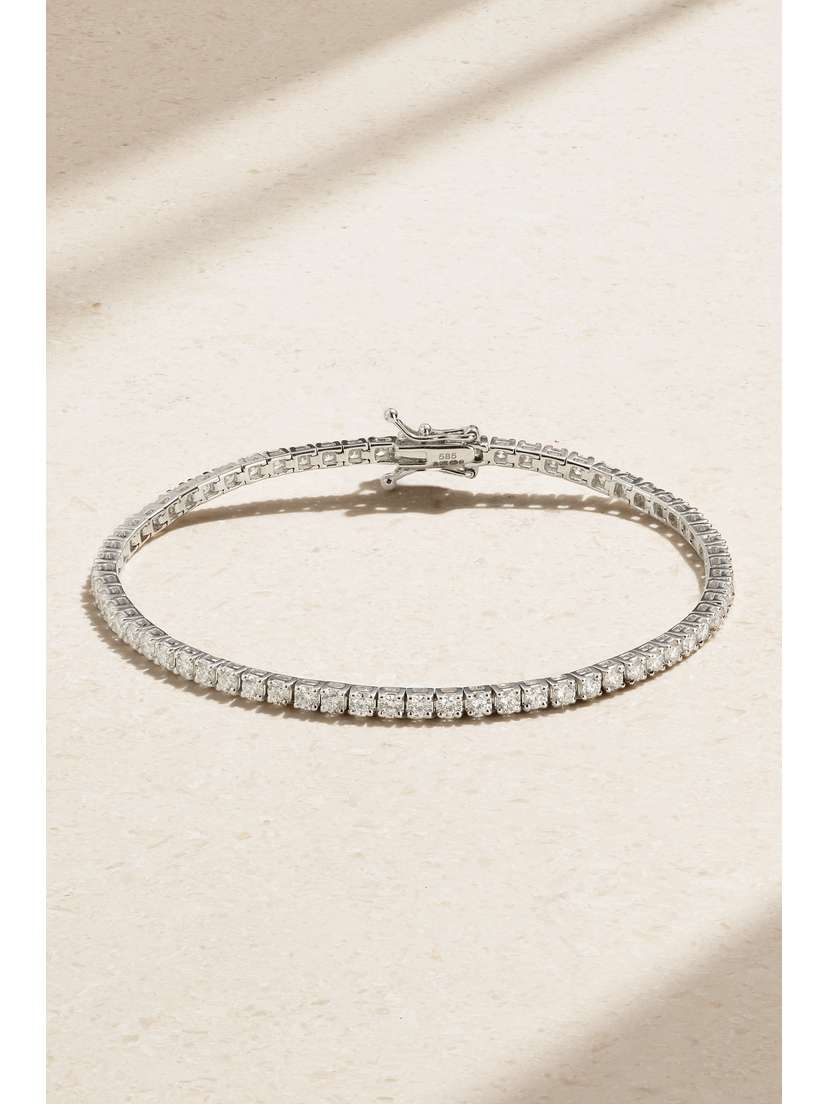 Roxanne First 14-karat White Gold Diamond Tennis Bracelet