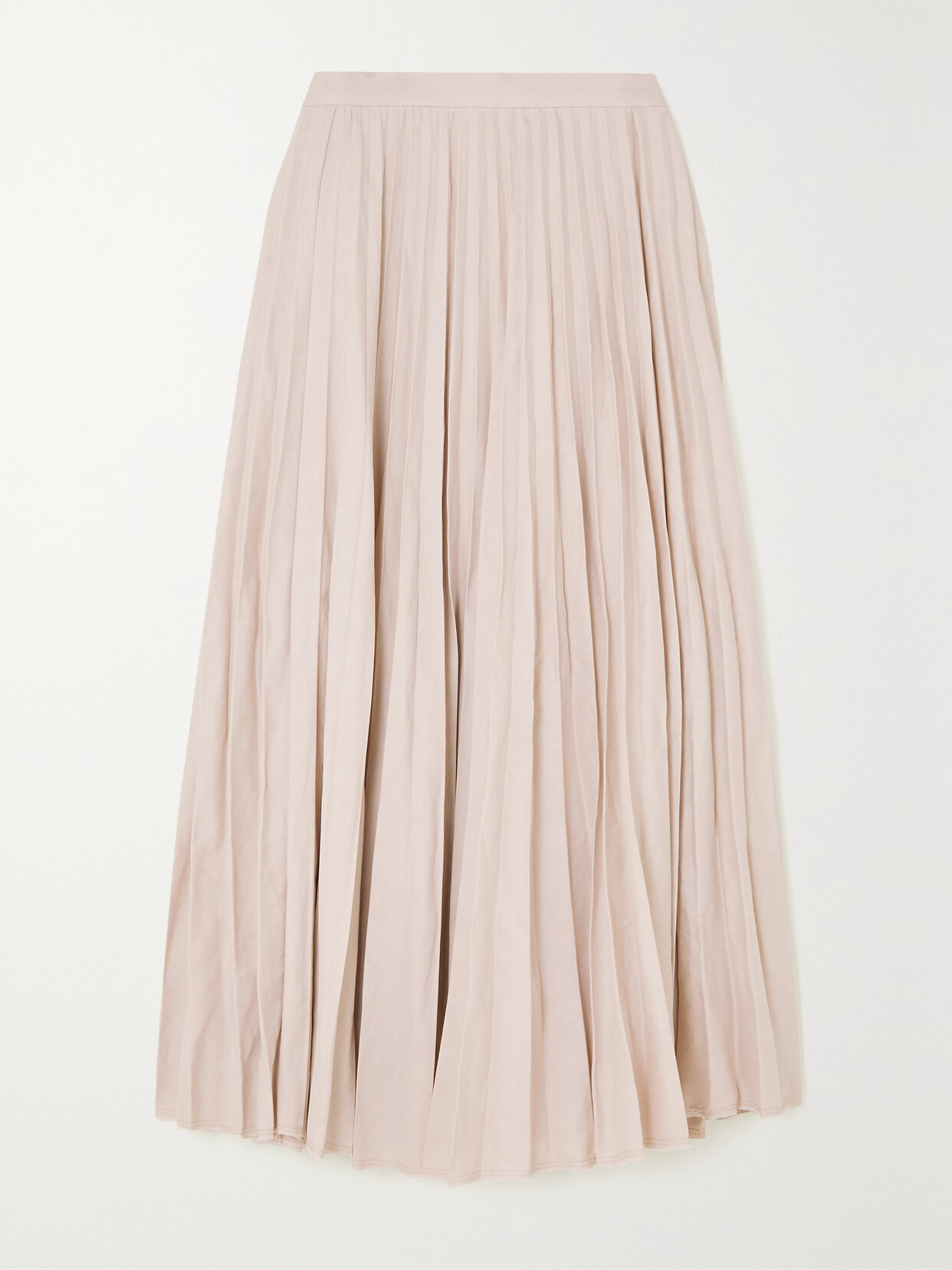 Joseph Siddons Pleated Linen-blend Midi Skirt - Pink