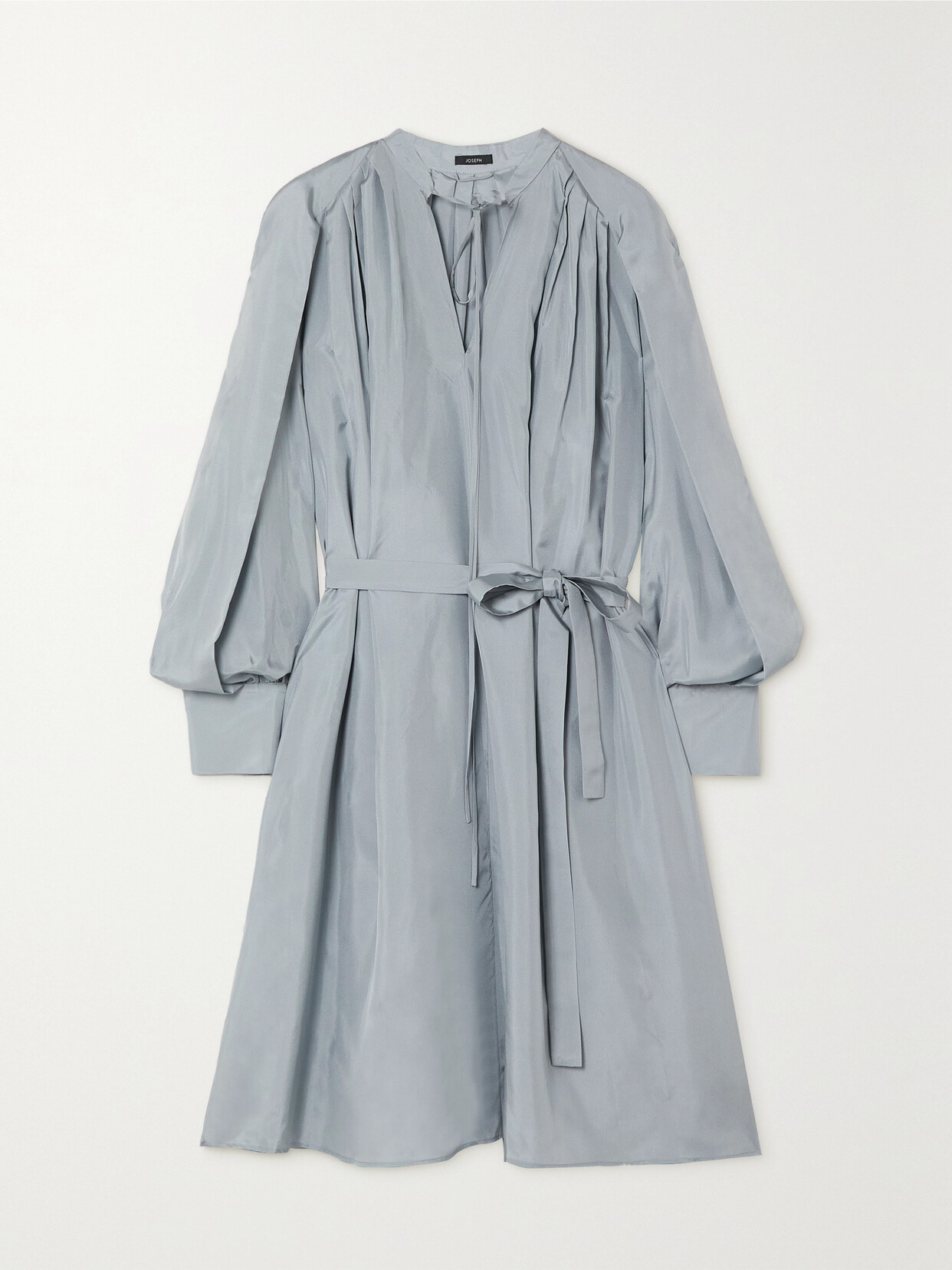 Joseph - Dewar Belted Silk-habotai Dress - Blue