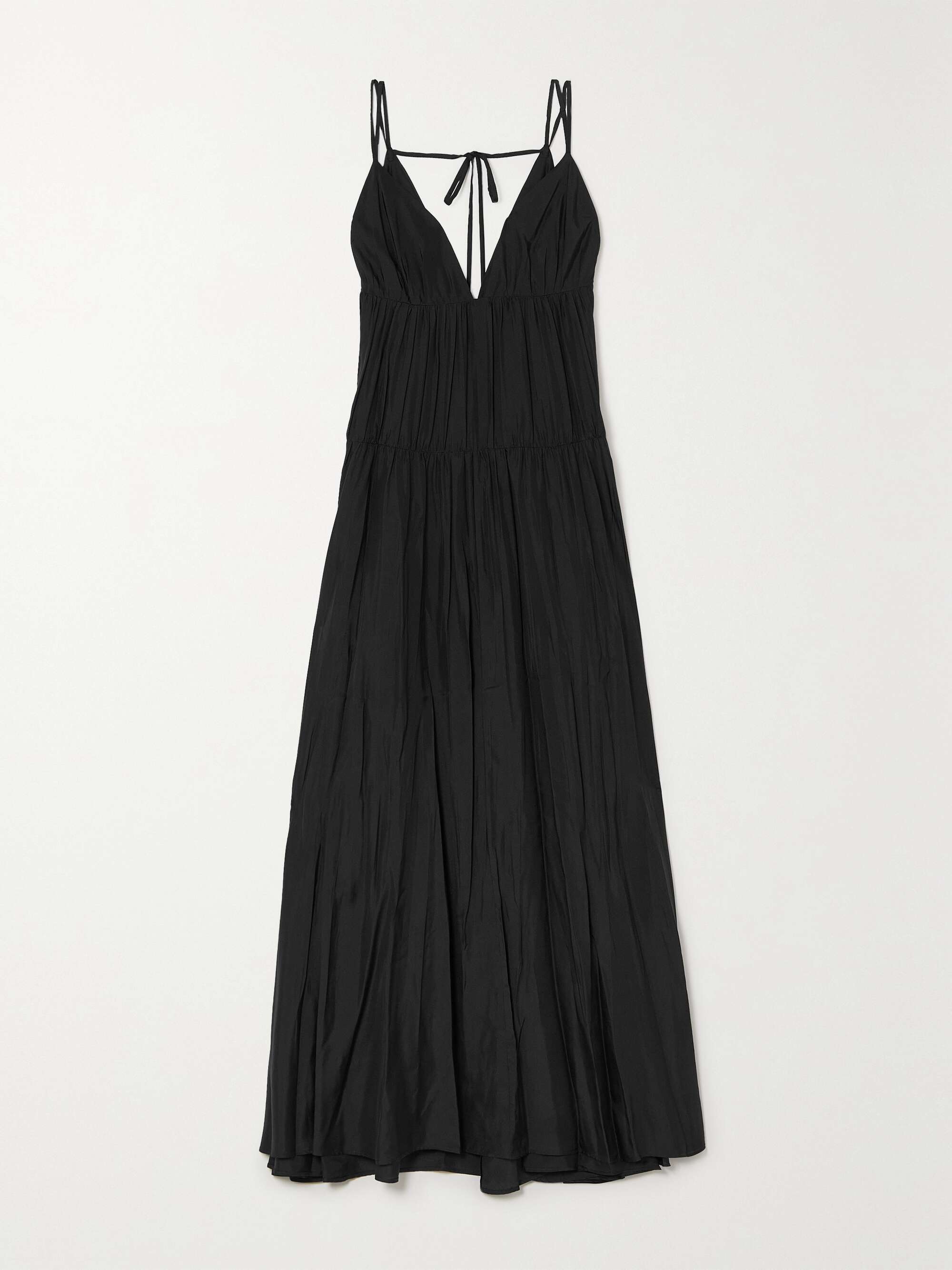 JOSEPH Darnley tiered ruched silkhabotai maxi dress NETAPORTER