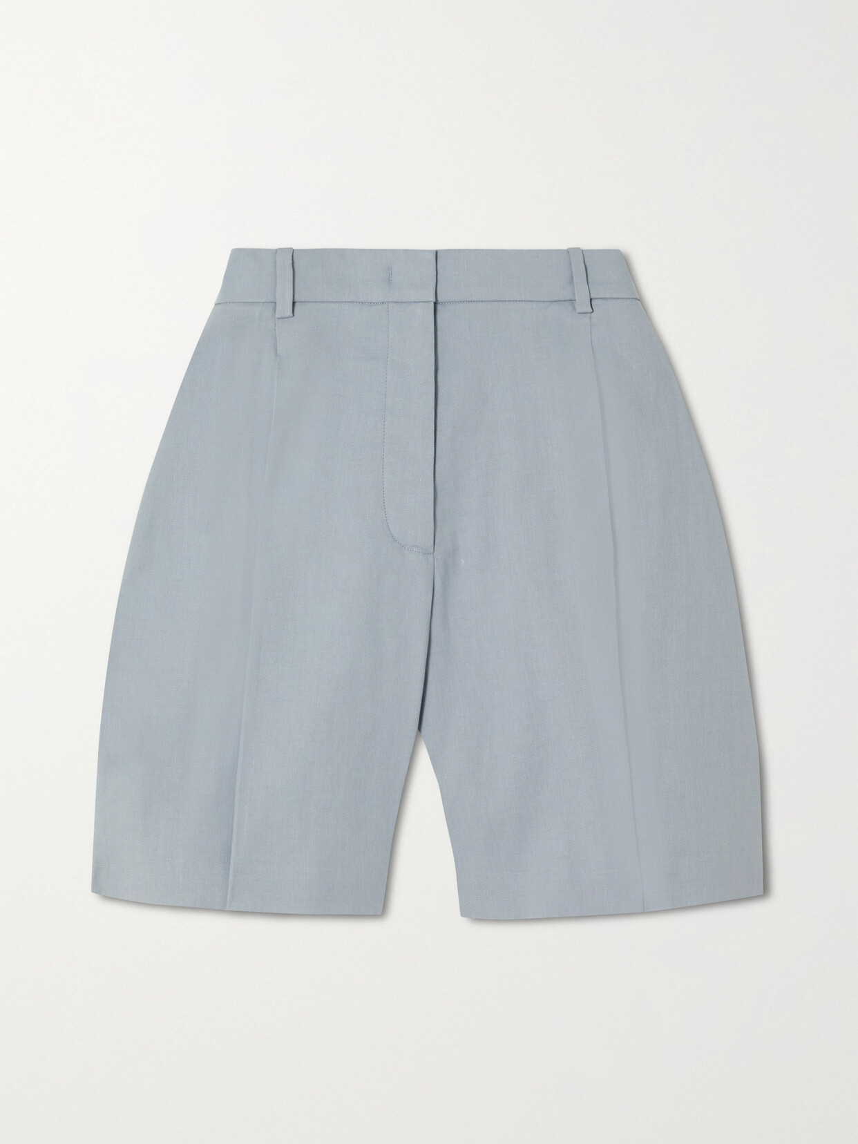 Joseph - Walden Pleated Stretch Linen-blend Twill Shorts - Blue