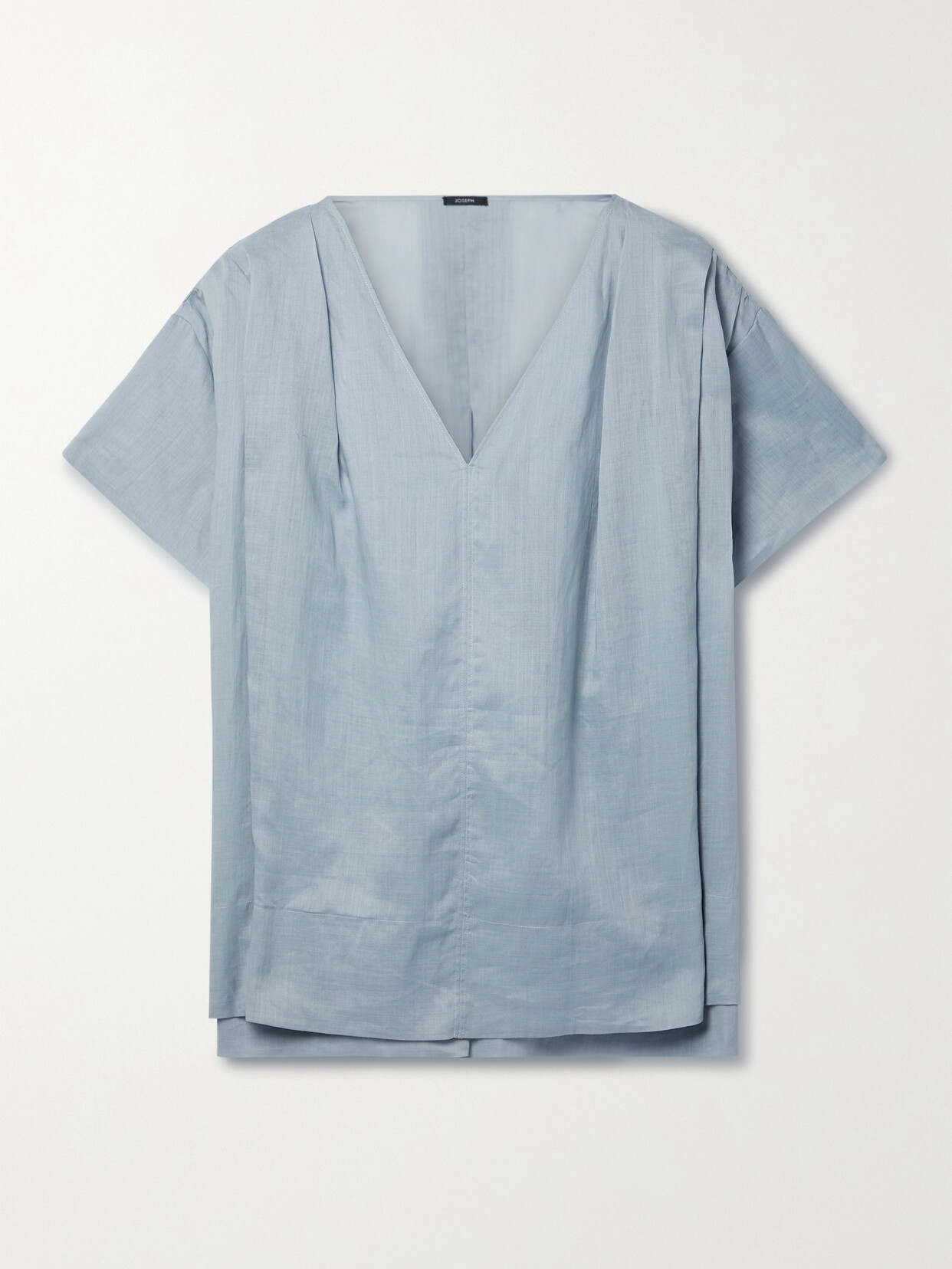 Joseph Fletcher Pleated Ramie-voile Blouse - Blue