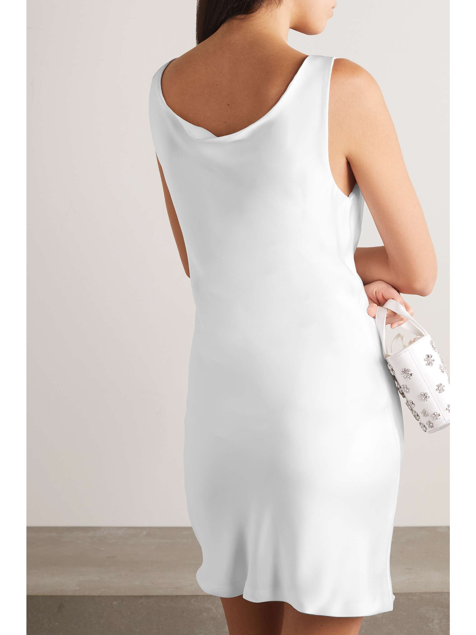 NORMA KAMALI Maria draped satin mini dress