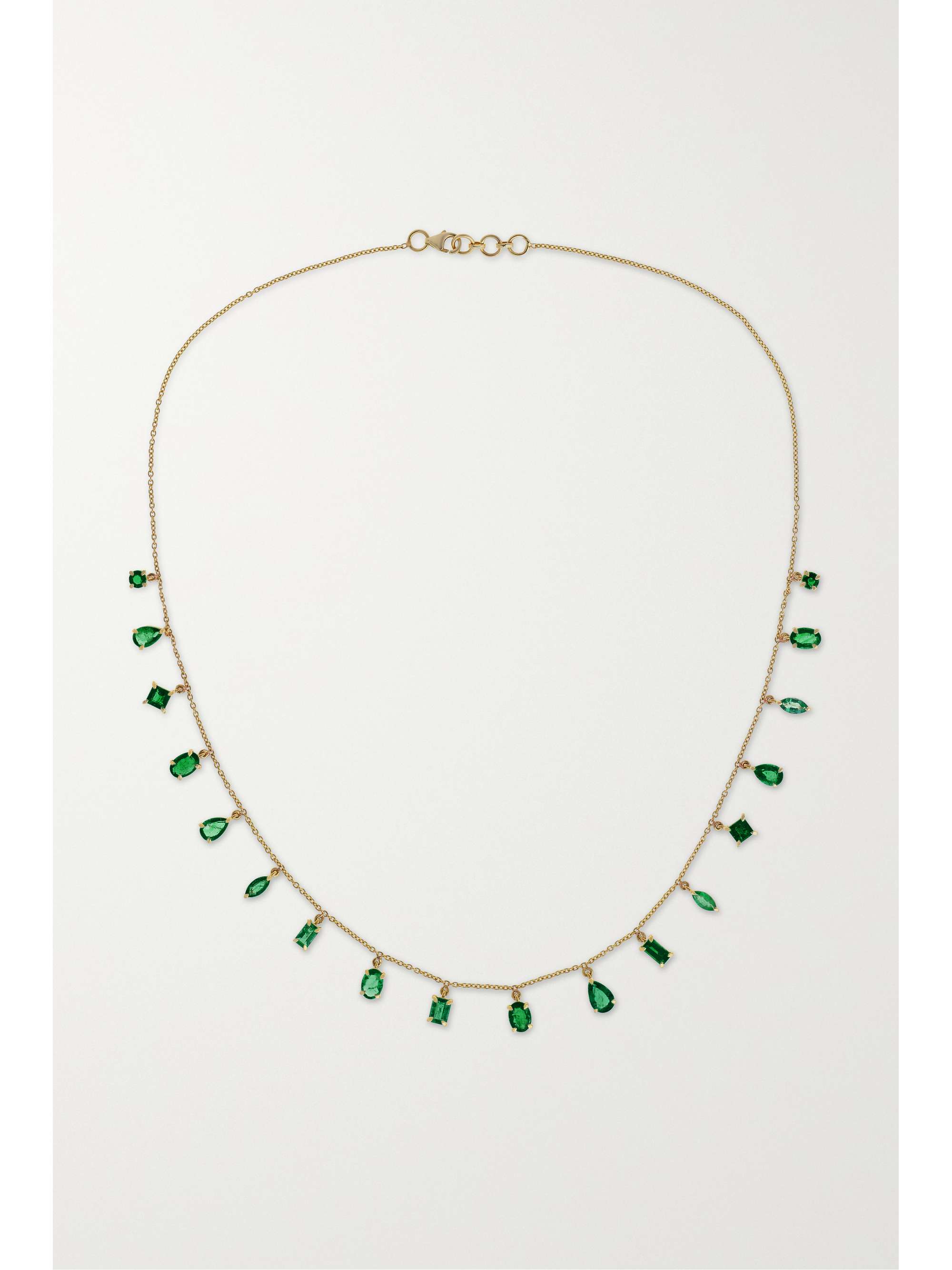 HOUSE OF MERAKI Kalie 18-karat gold emerald necklace