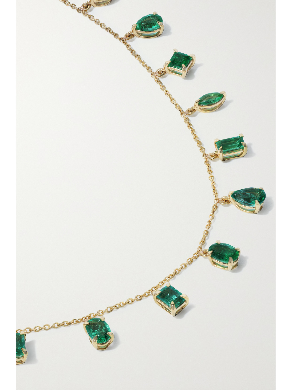 House Of Meraki - Kalie 18-karat Gold Emerald Necklace - Green