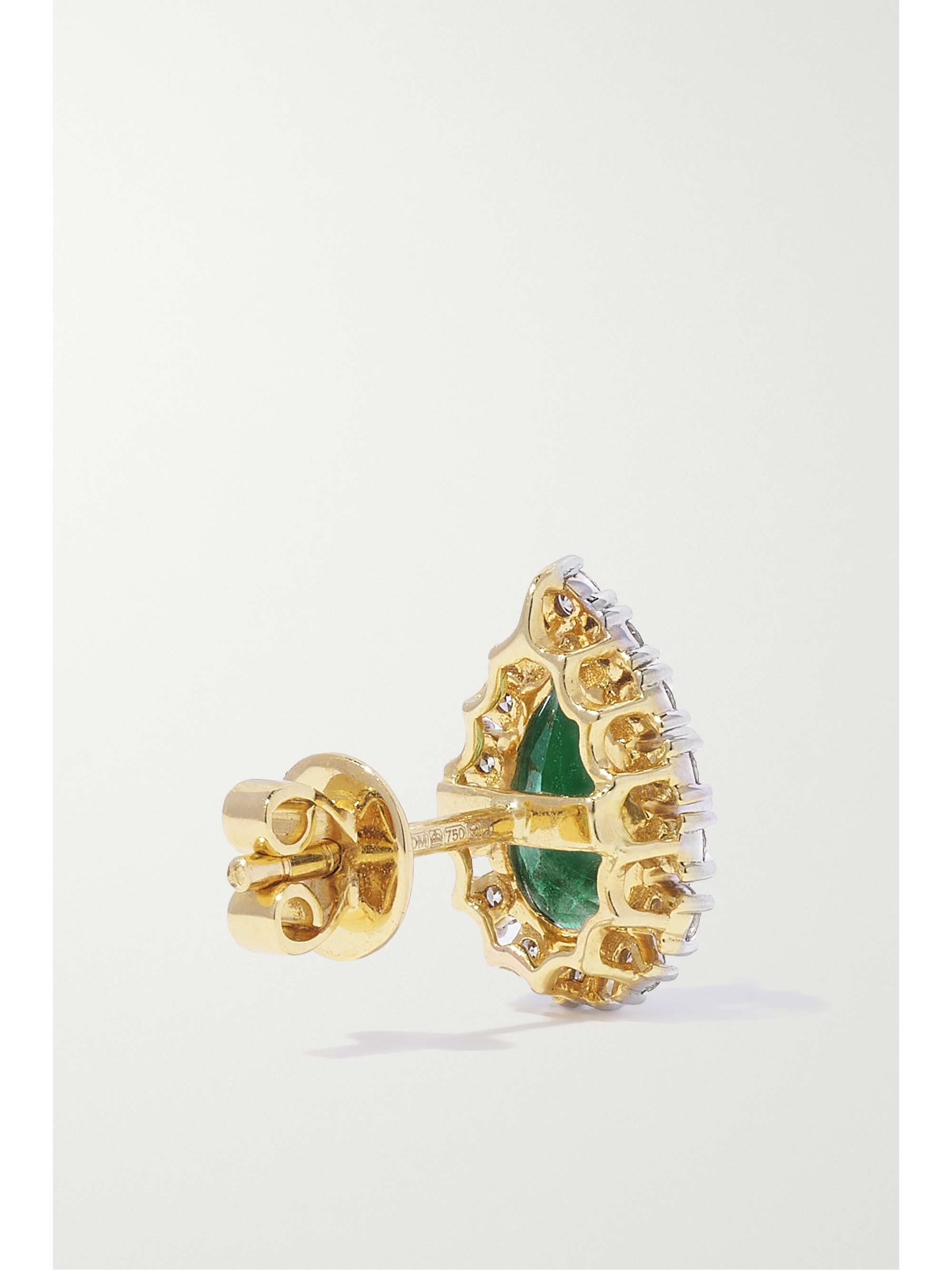 HOUSE OF MERAKI Florence 18-karat gold, emerald and diamond earrings