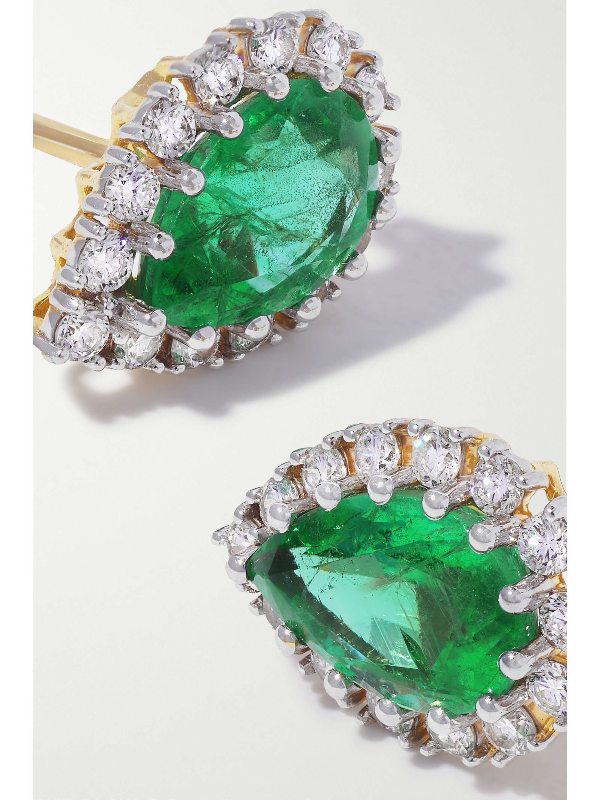 HOUSE OF MERAKI Florence 18-karat gold, emerald and diamond earrings