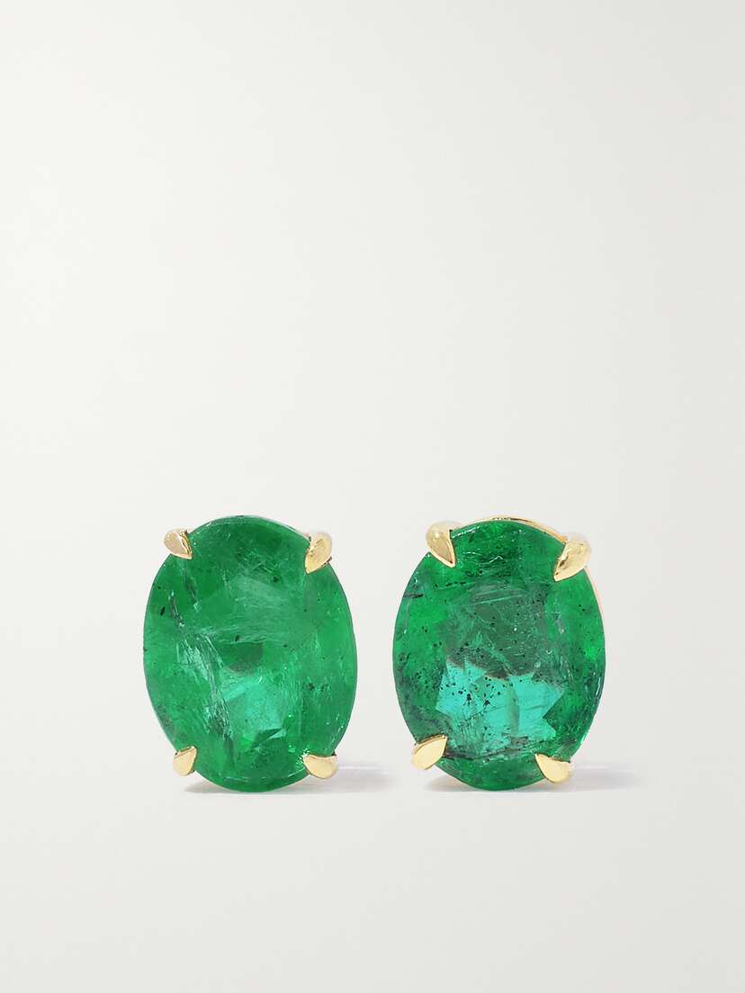 House Of Meraki Allora 18-karat Gold Emerald Earrings