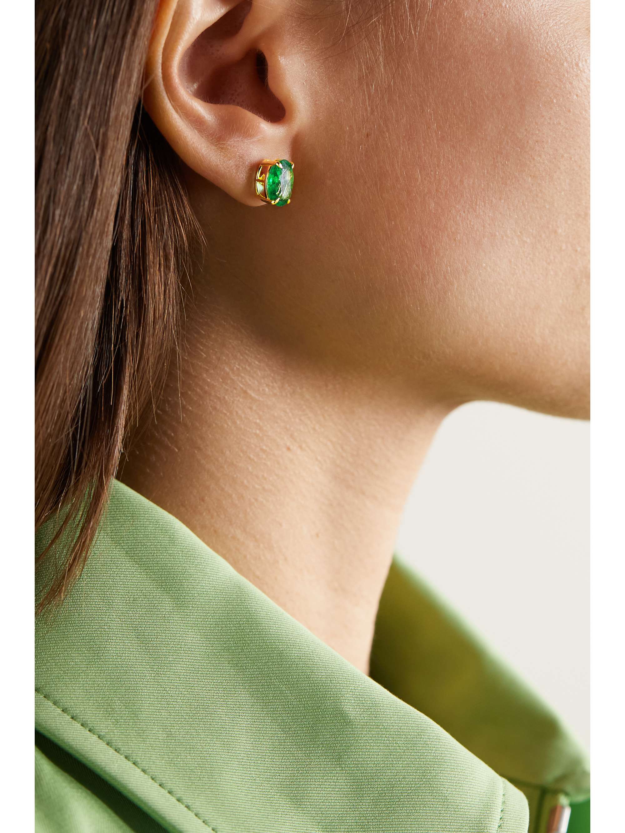 HOUSE OF MERAKI 18Kゴールド＆エメラルド ピアス