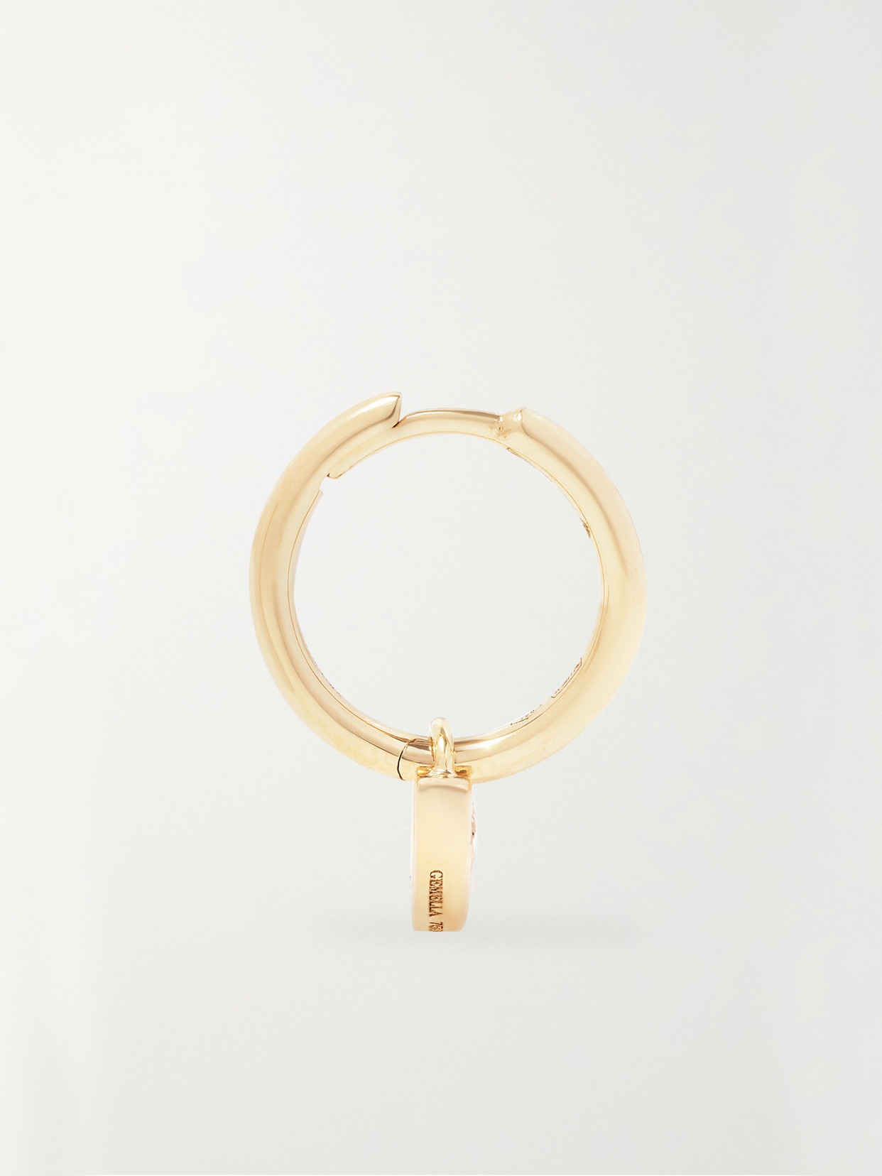 Gemella Sweetheart Huggies 18-karat Gold, Turquoise And Diamond Hoop Earrings In Gold