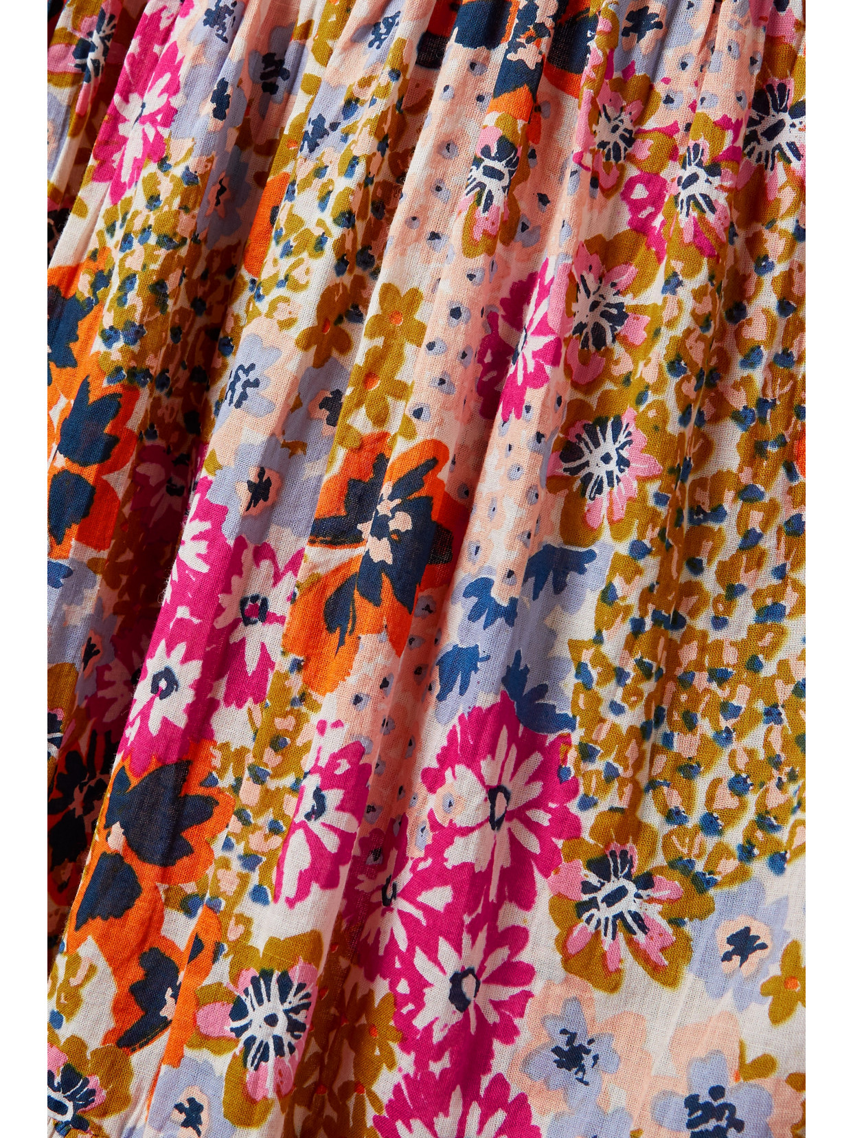 APIECE APART TILTON TIERED FLORAL-PRINT COTTON-VOILE MAXI DRESS