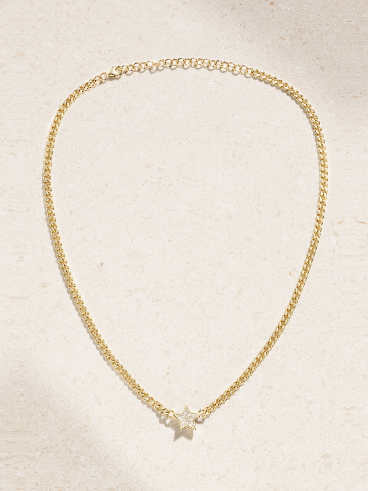 Roxanne First Super Duper Star 14-karat Gold Diamond Necklace