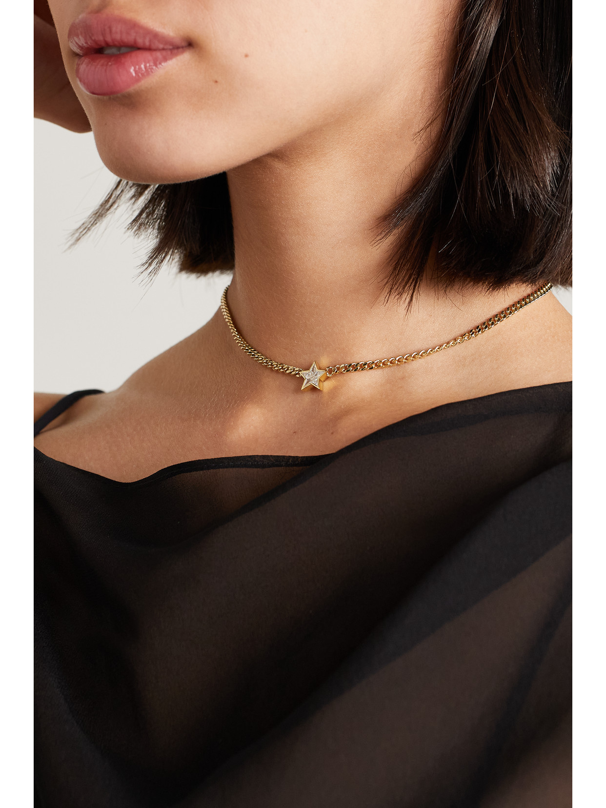 Roxanne First Super Duper Star 14-karat Gold Diamond Necklace In Gold