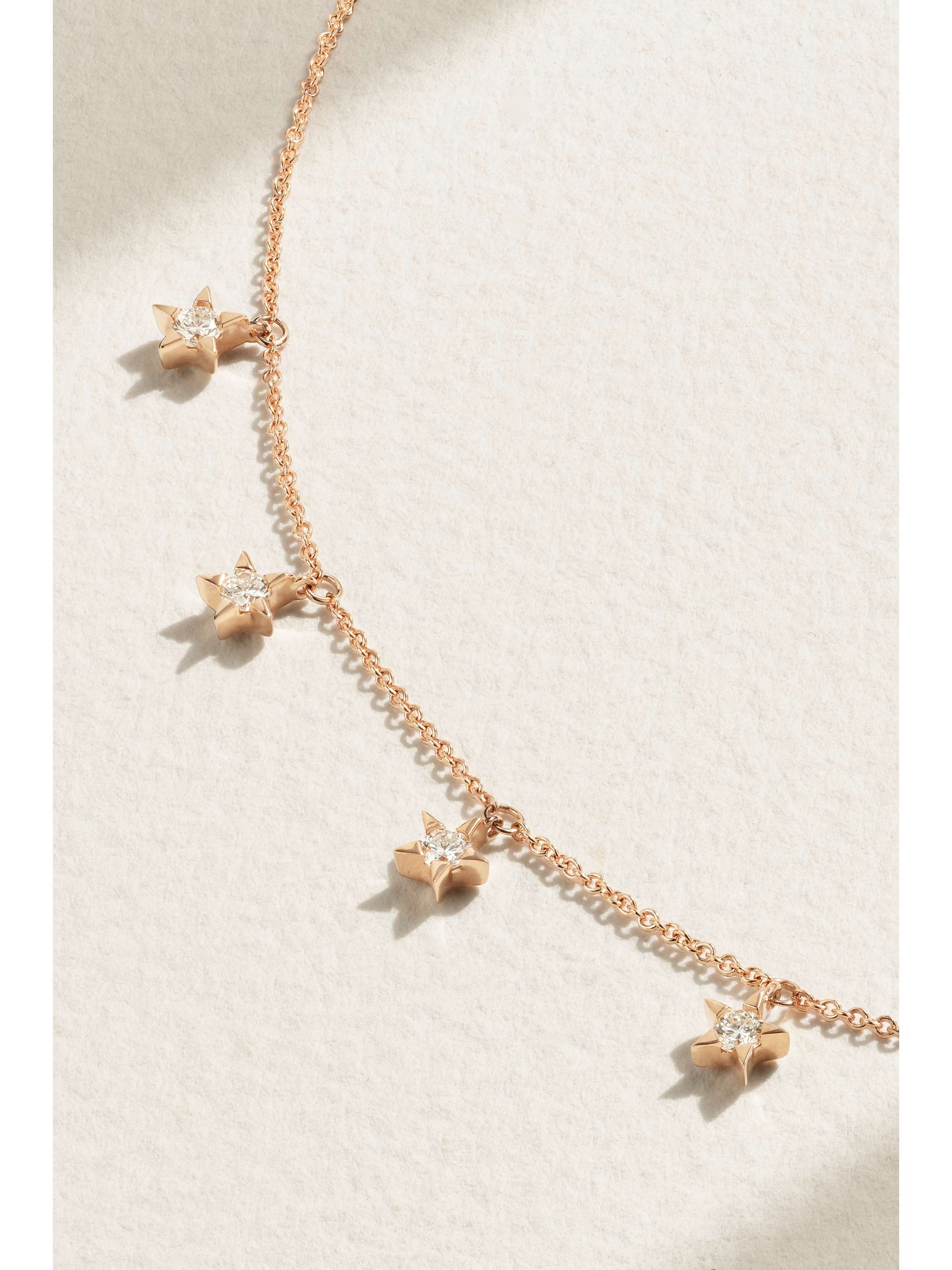 ROXANNE FIRST Mini Star 14K 玫瑰金钻石项链