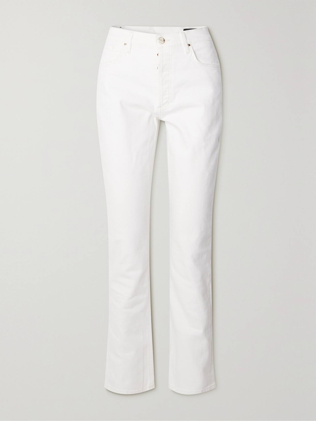 Goldsign The Morgan High-rise Slim-leg Jeans In White