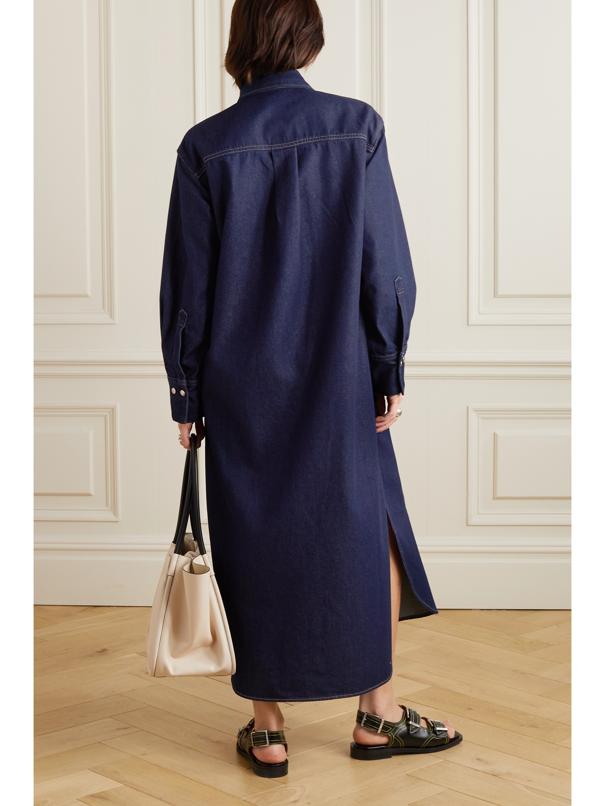 GOLDSIGN The Scully denim shirt dress thumbnail