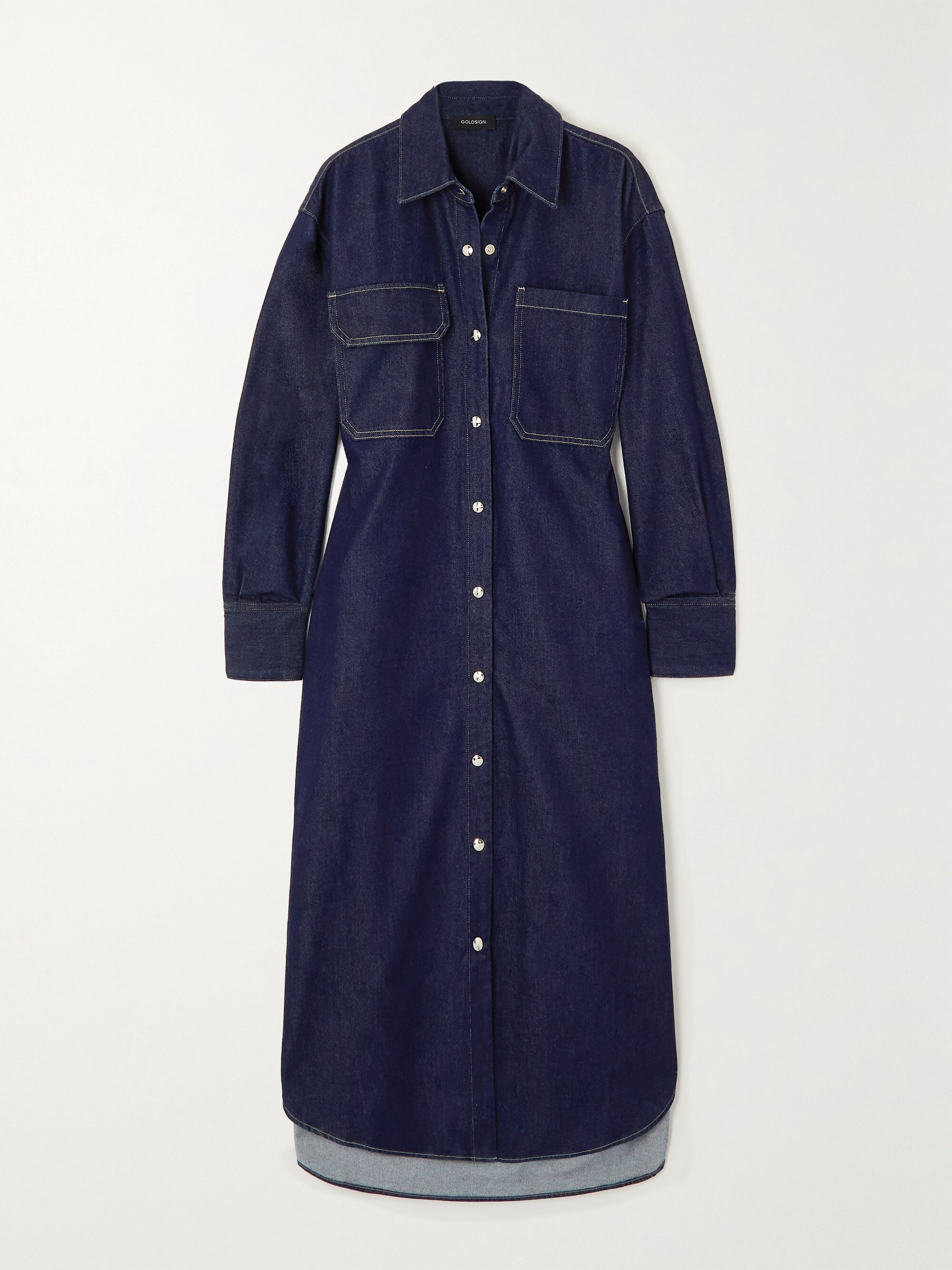 GOLDSIGN The Scully denim shirt dress thumbnail