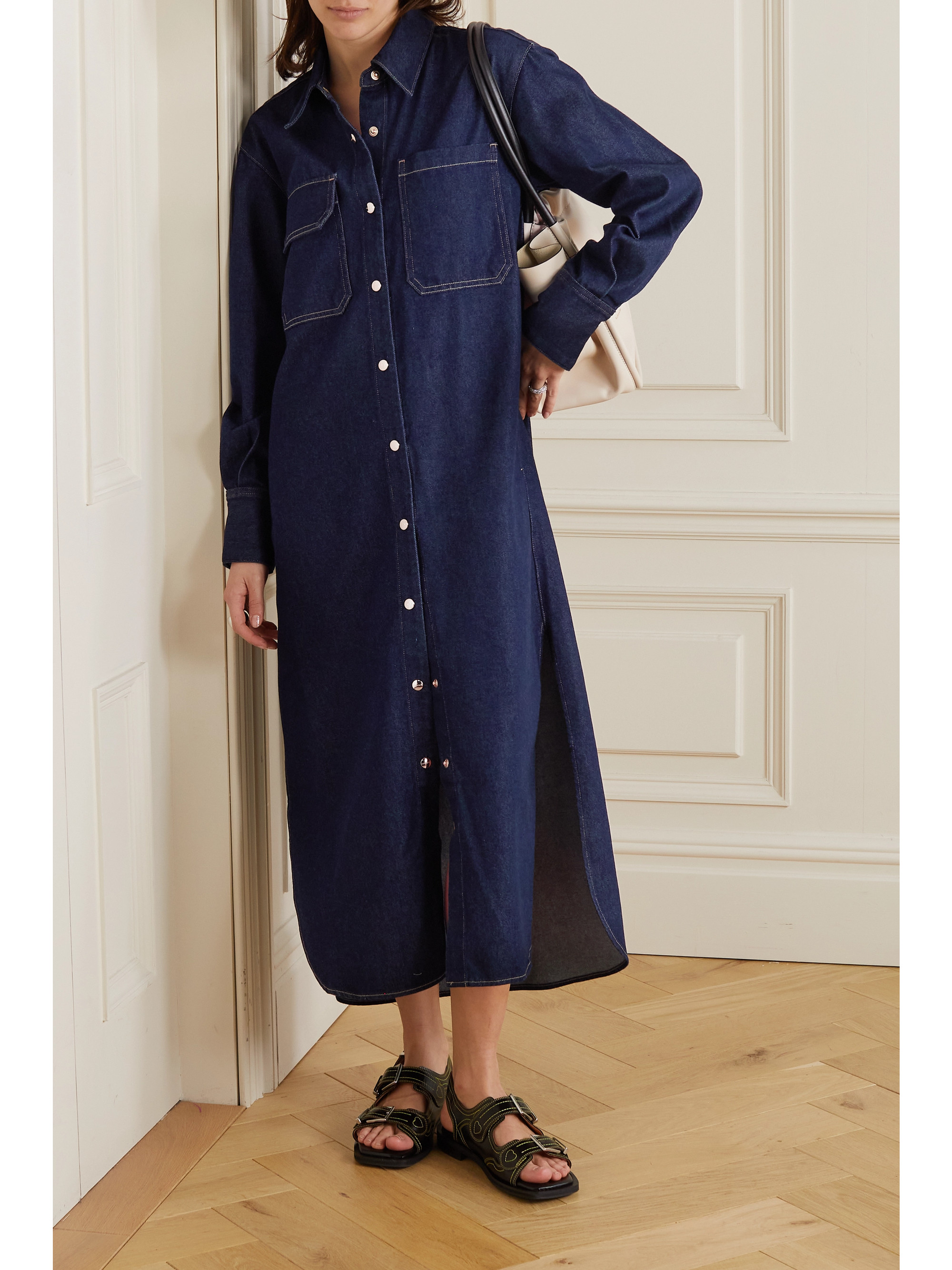 GOLDSIGN The Scully denim shirt dress