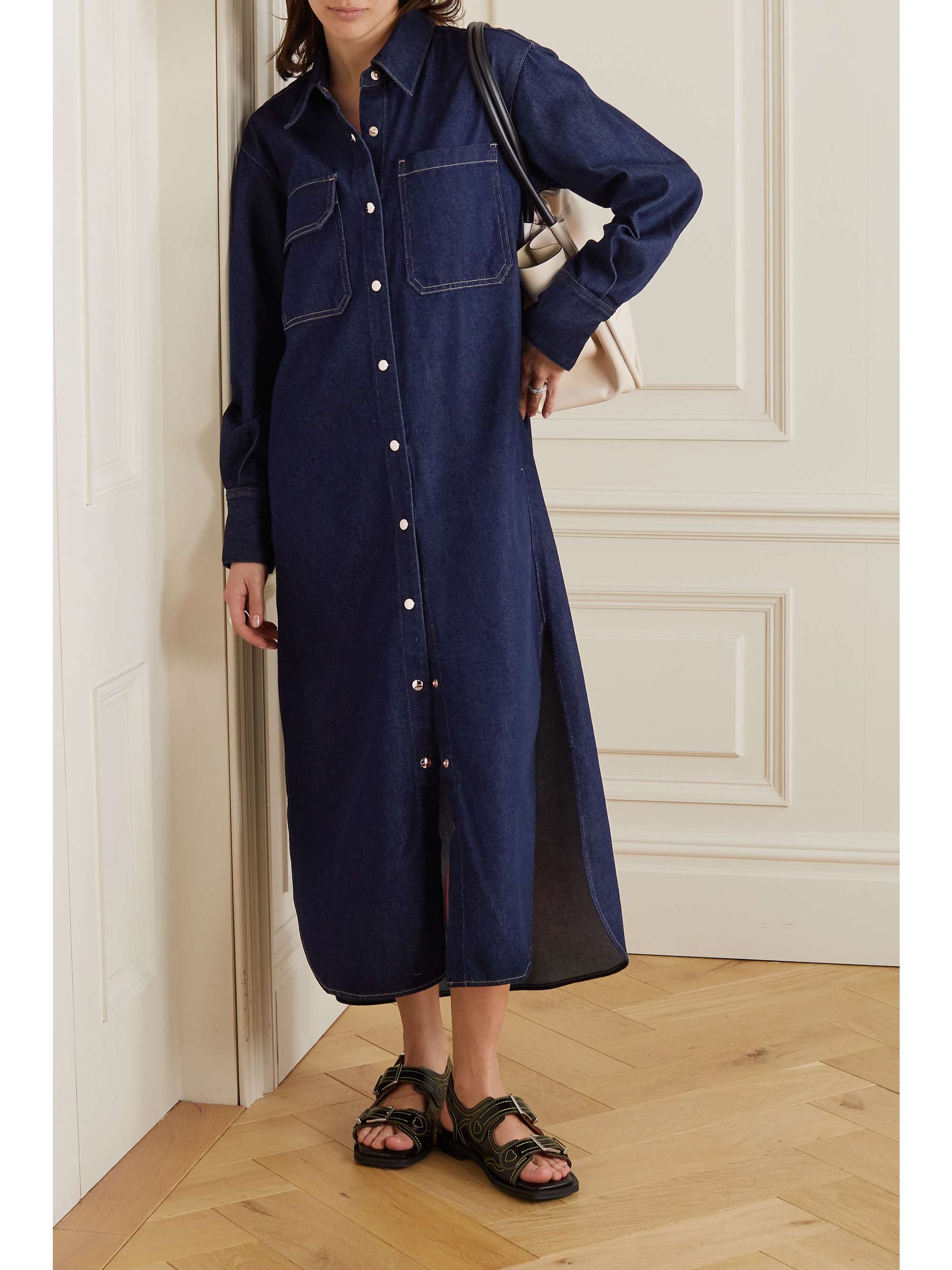 GOLDSIGN The Scully denim shirt dress