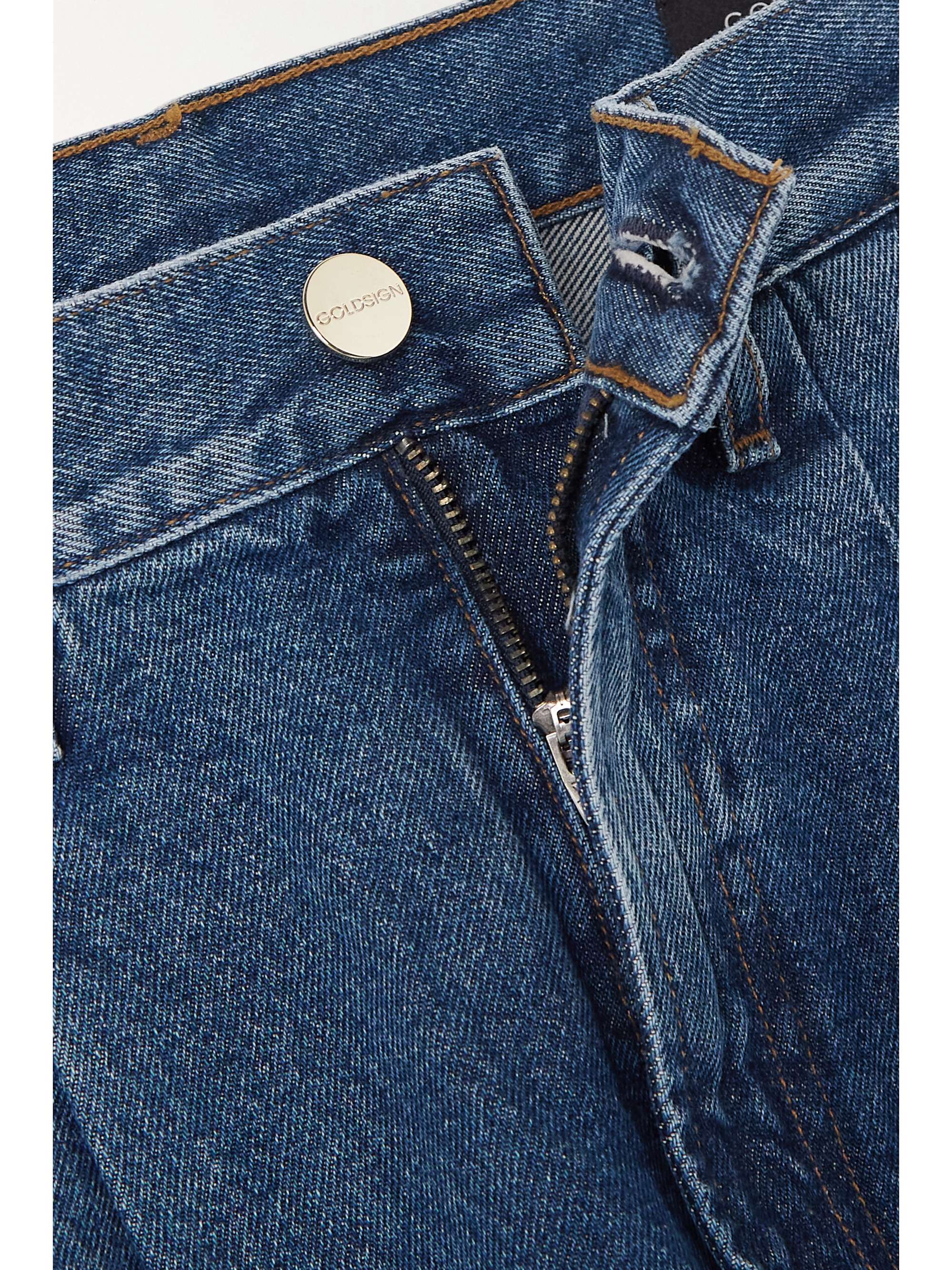 GOLDSIGN The Edgar pleated high-rise wide-leg jeans