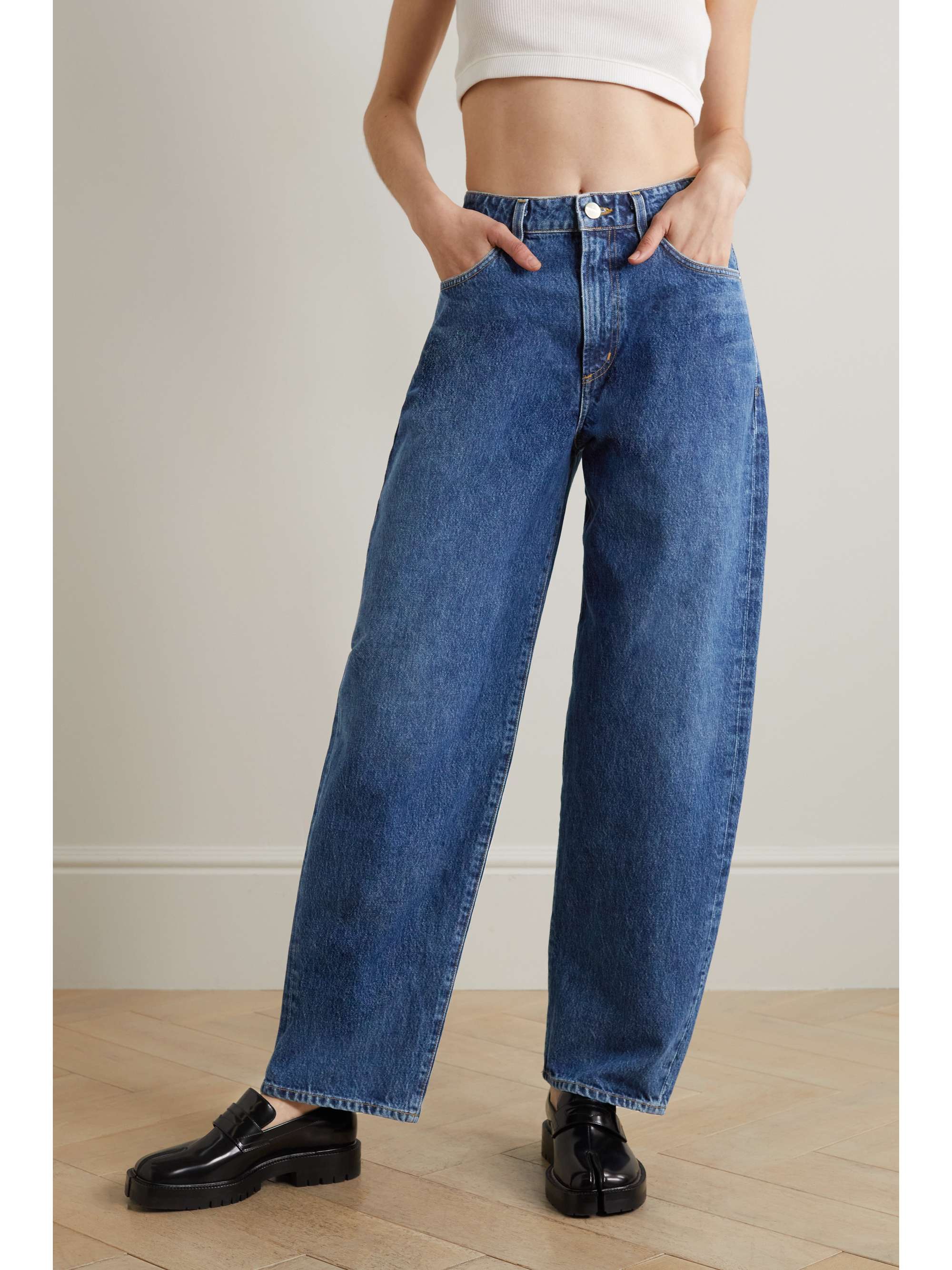 GOLDSIGN The Idris highrise tapered organic jeans NETAPORTER