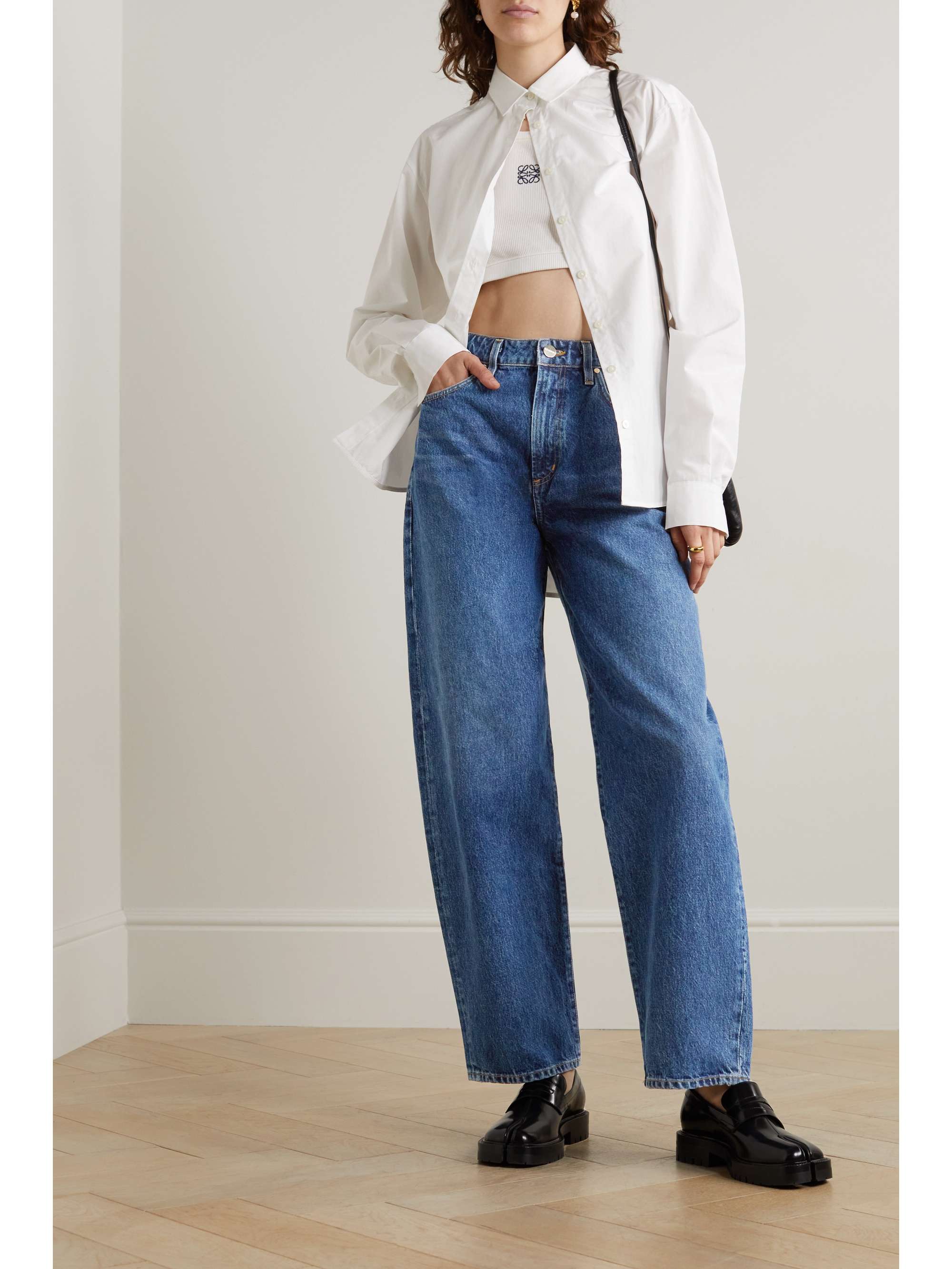 GOLDSIGN The Idris high-rise tapered organic jeans | NET-A-PORTER