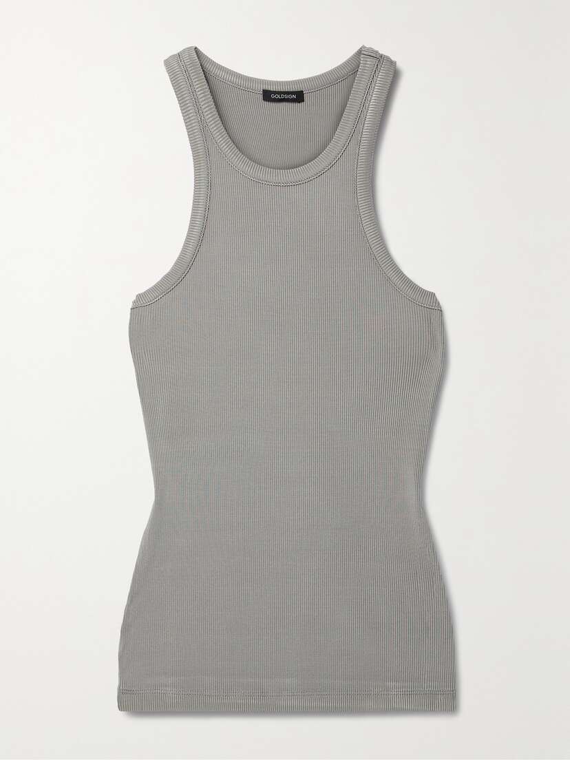 GOLDSIGN Laurel Ribbed-knit Tank -  - x large