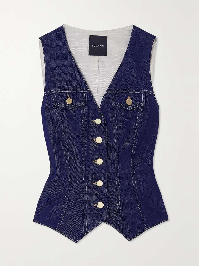 GOLDSIGN Denim Vest - x large