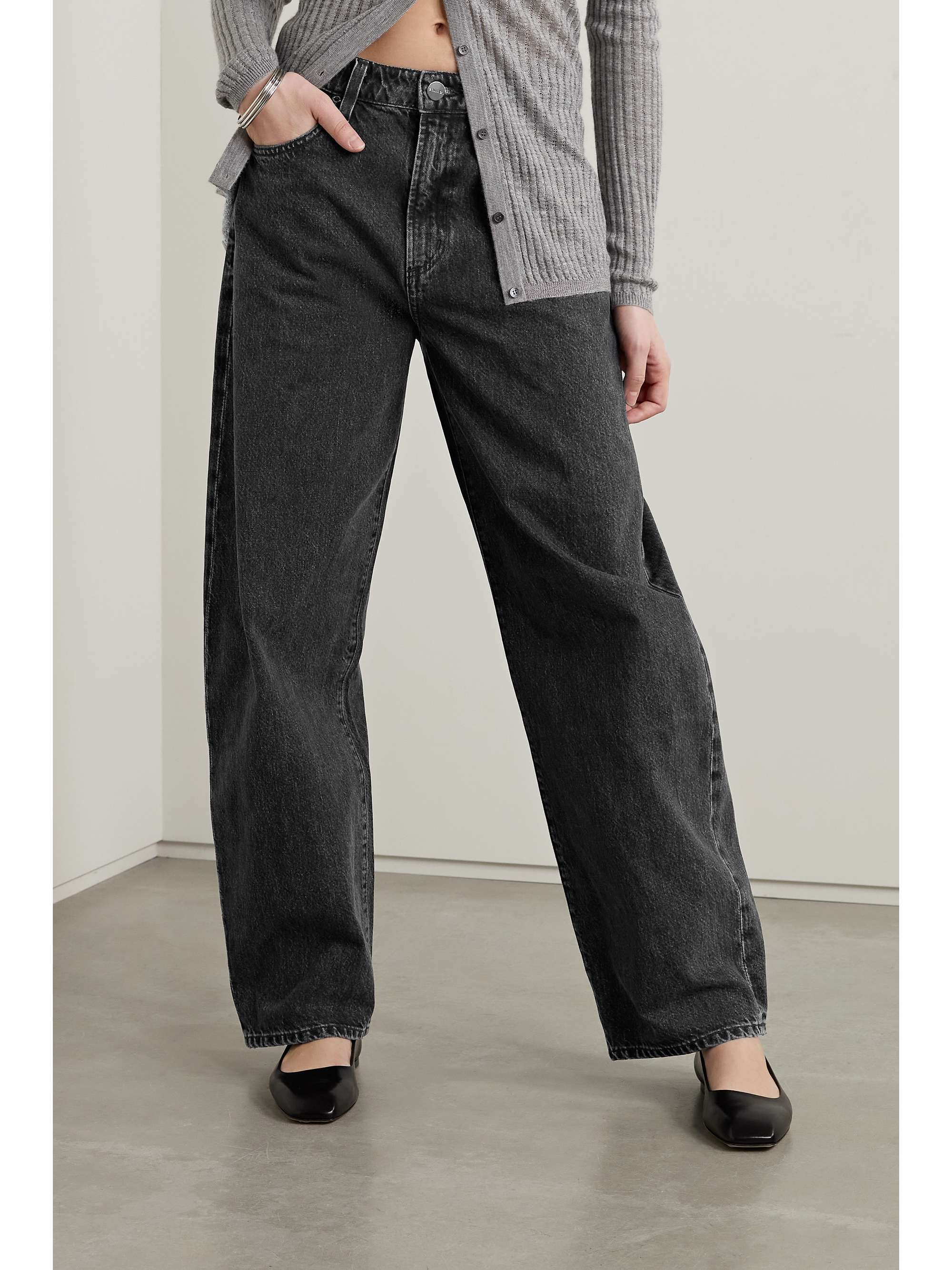 GOLDSIGN Idris high-rise wide-leg jeans