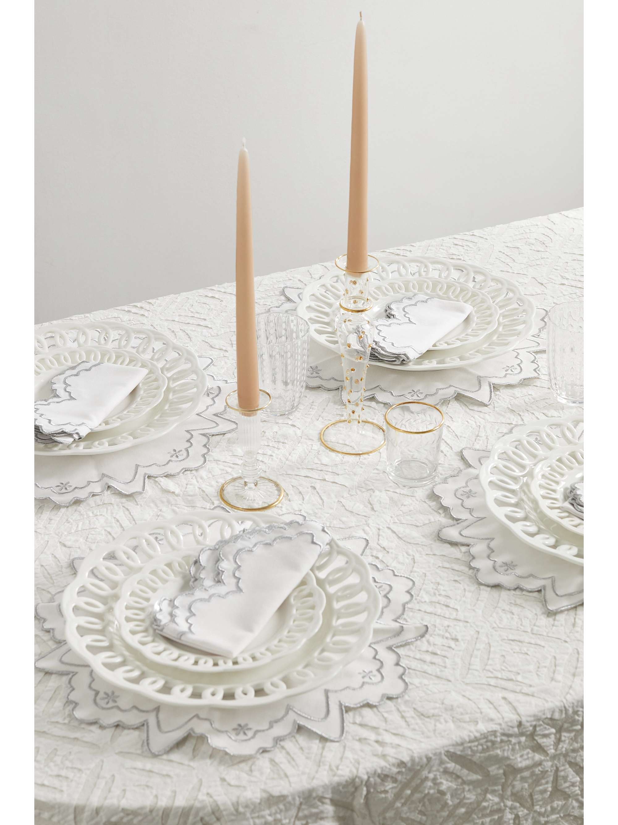 MRS. ALICE Frosted Winter tablescape set