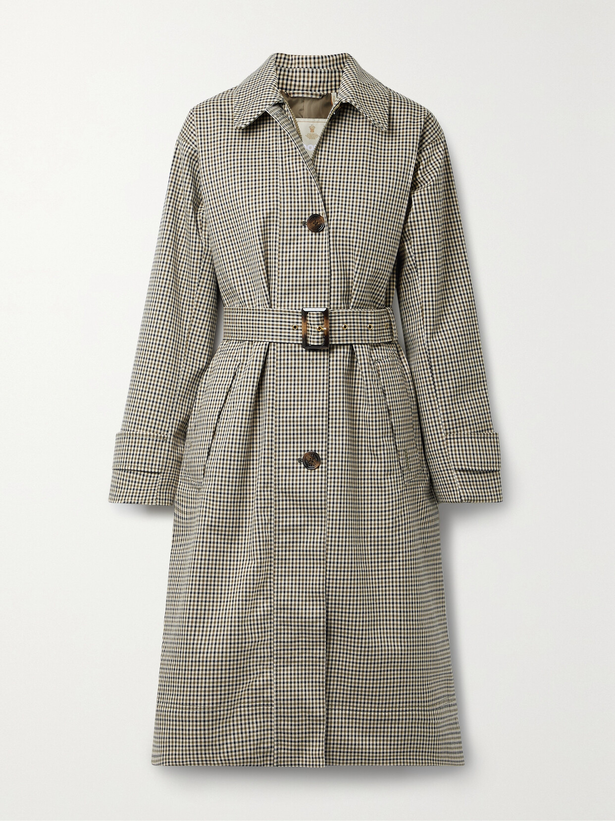 Barbour - Somerland Belted Checked Cotton-blend Trench Coat - Gray