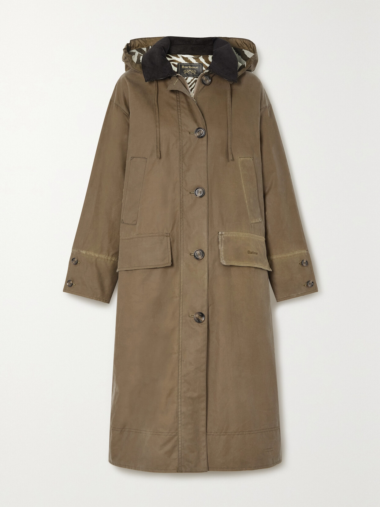 Barbour - + House Of Hackney Petiver Corduroy-trimmed Waxed-cotton Jacket - Neutrals