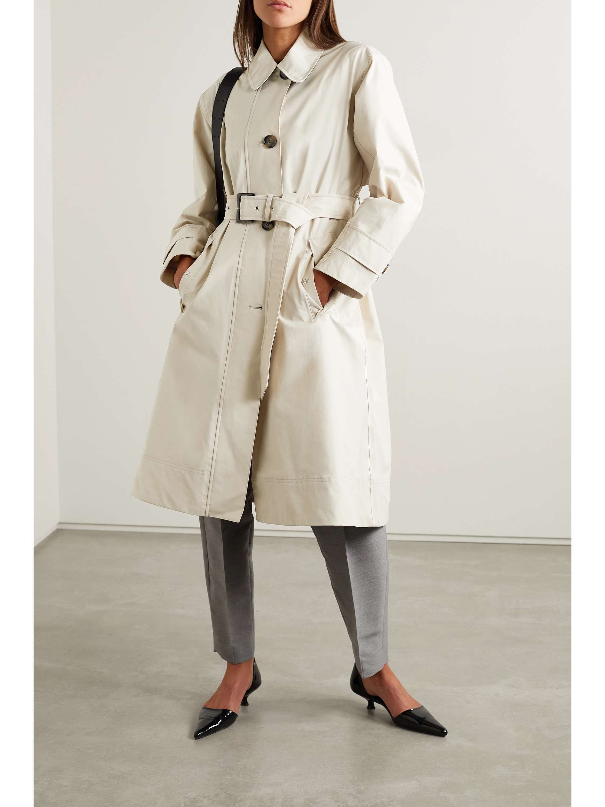 Somerland belted cotton-blend trench coat