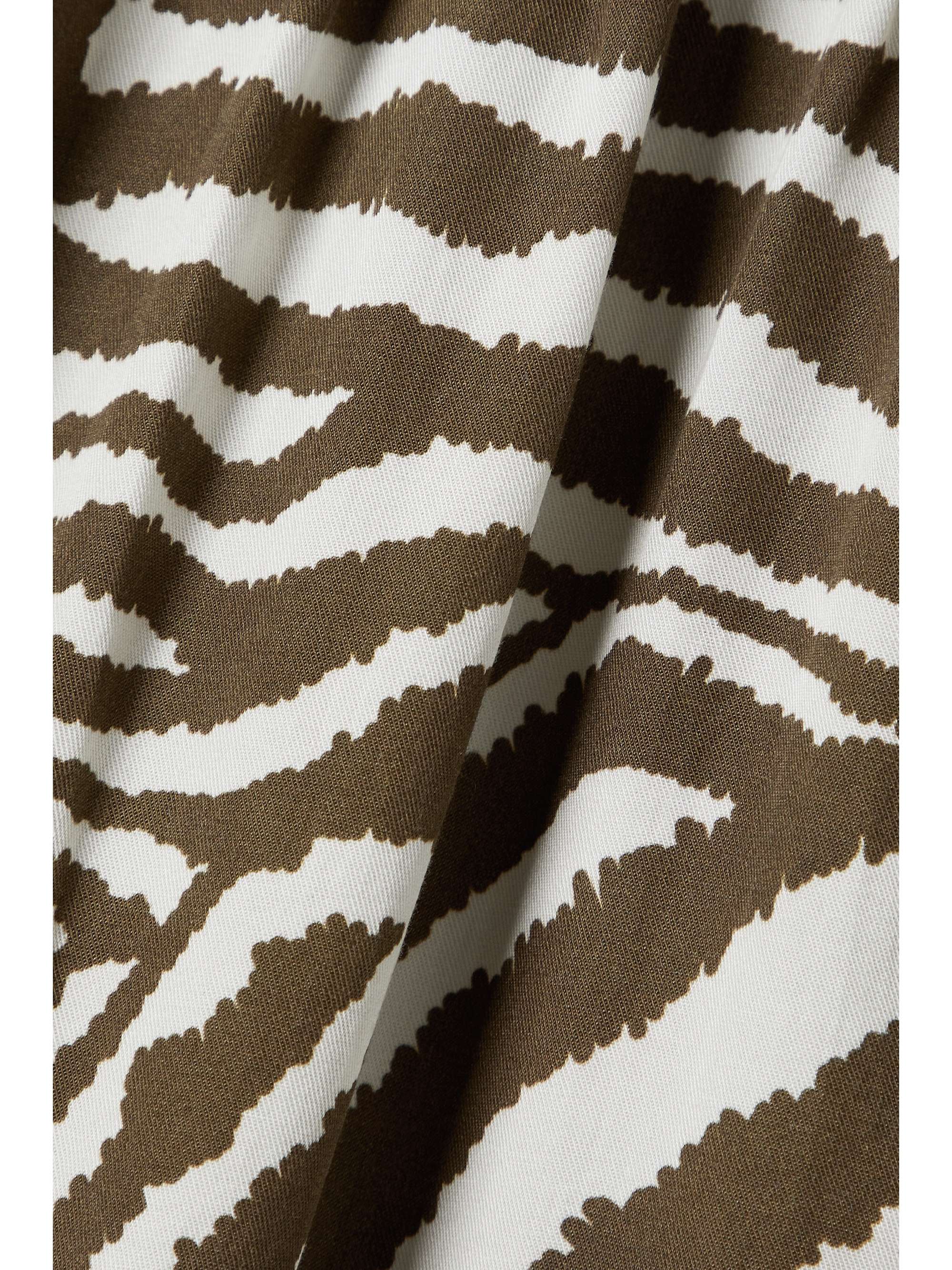 BARBOUR + House of Hackney Martello shirred zebra-print Lyocell midi dress