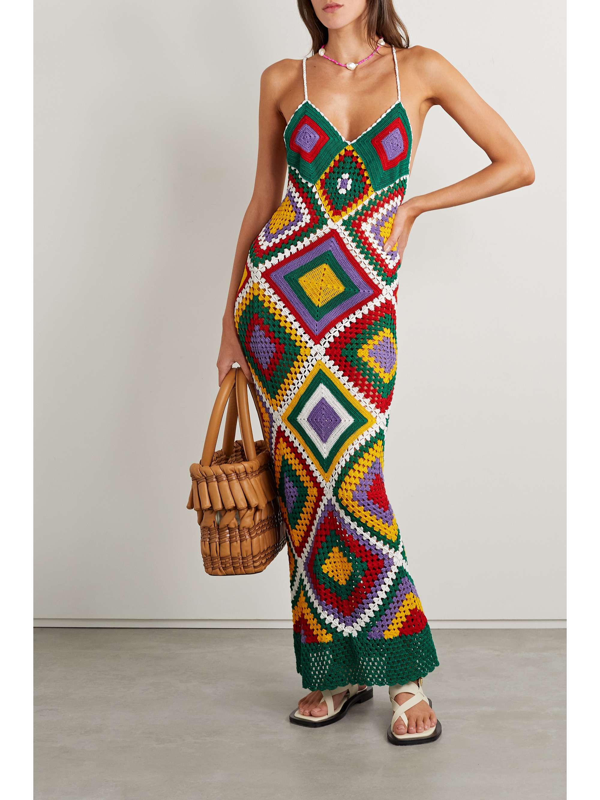 crochet maxi dress