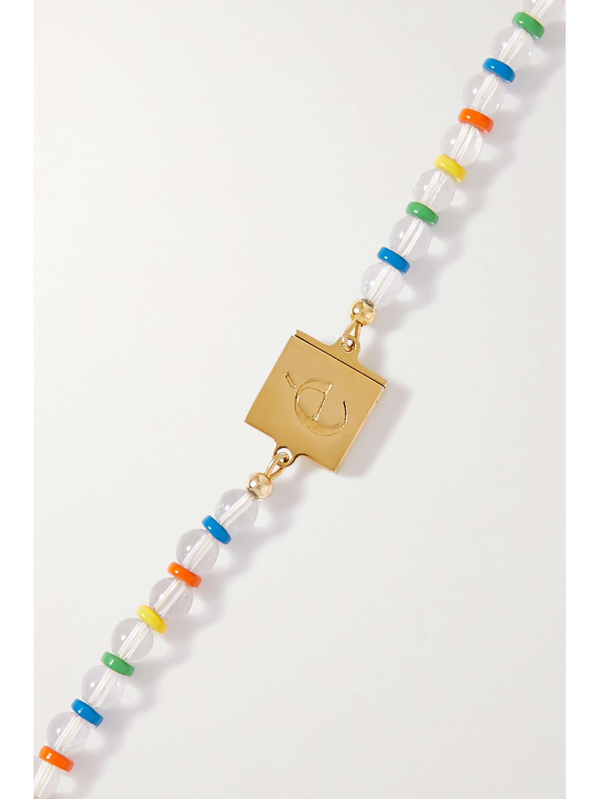 ÉLIOU Dale gold-plated, quartz and enamel necklace