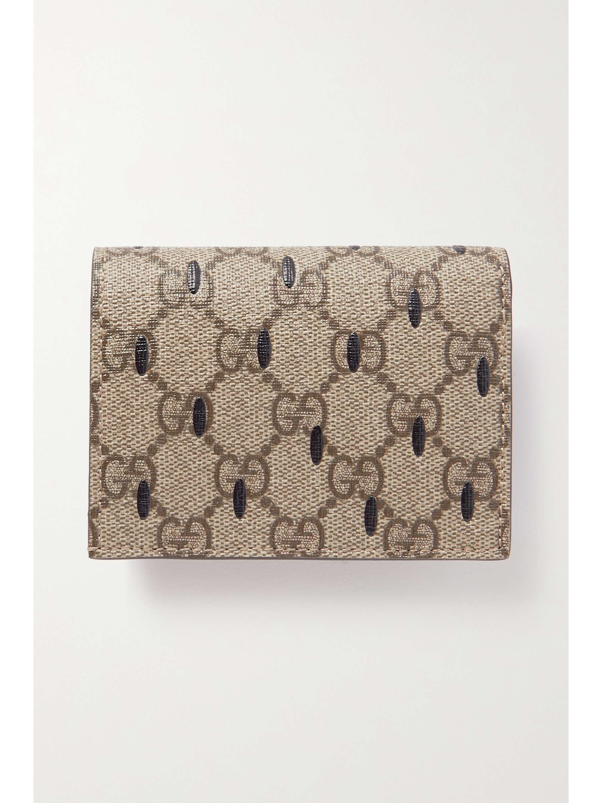 GUCCI Fresa printed coated-canvas and leather wallet