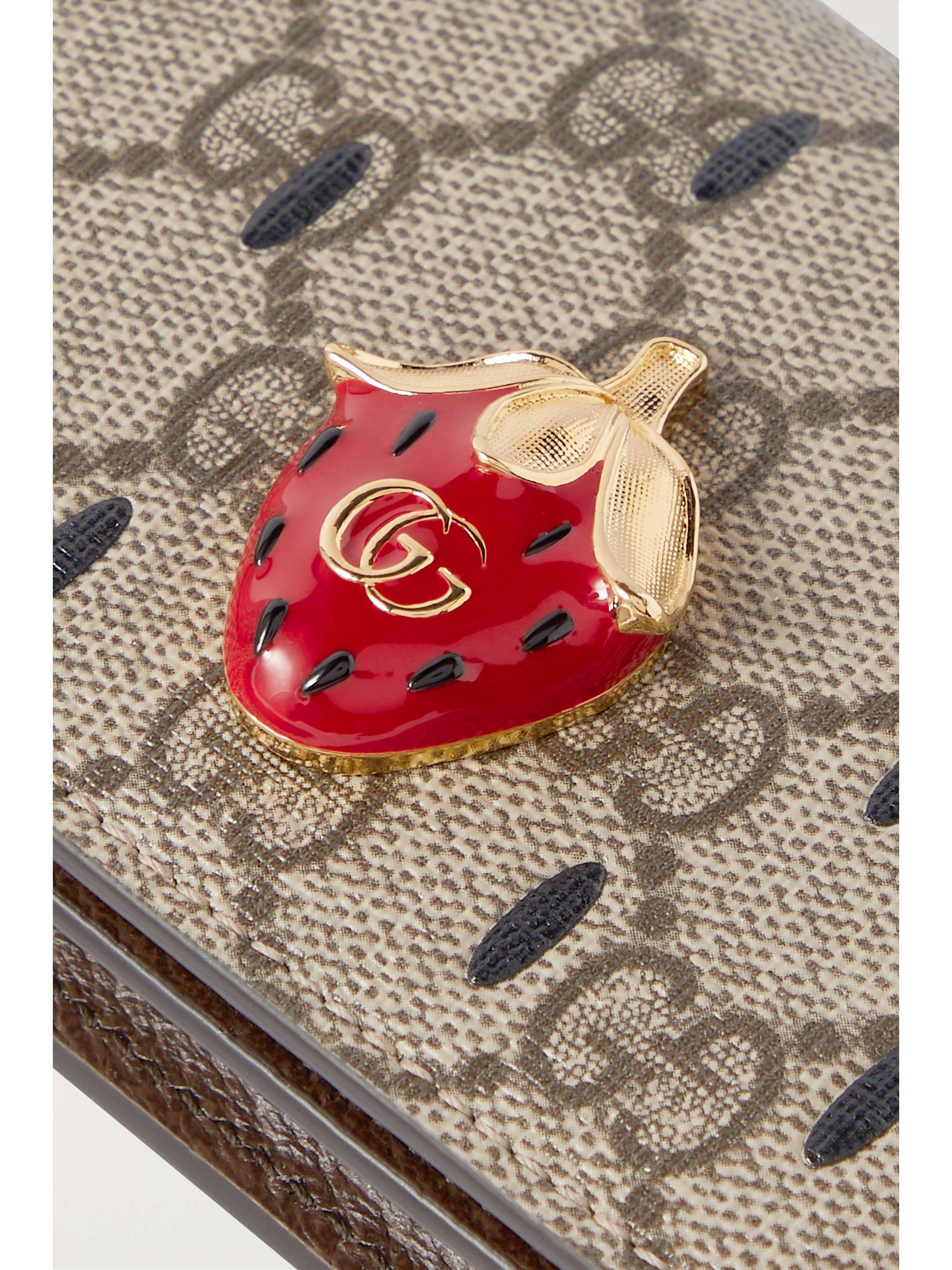 GUCCI Fresa printed coated-canvas and leather wallet