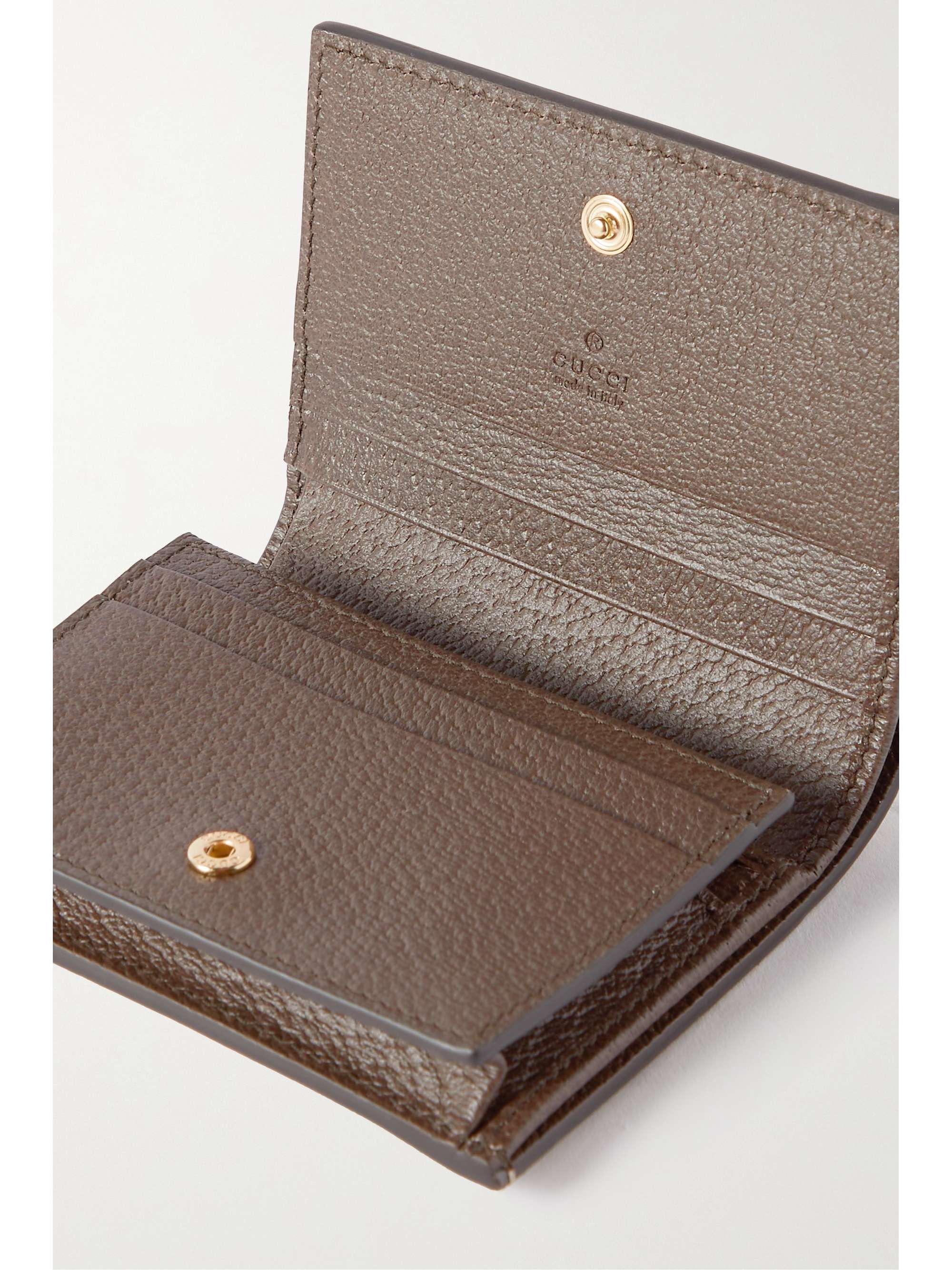 GUCCI Fresa printed coated-canvas and leather wallet