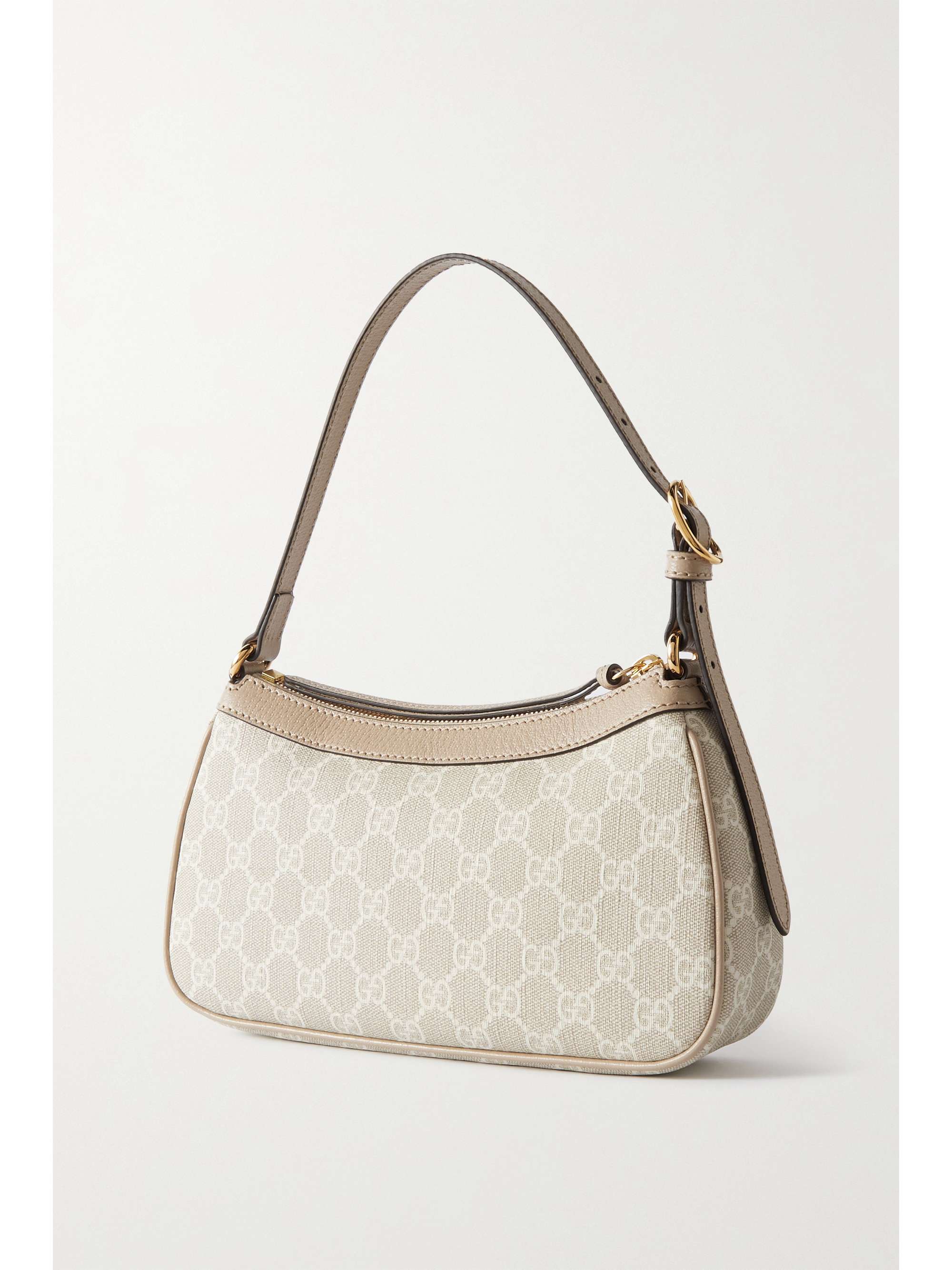 Gucci Ophidia Webbing-Trimmed Printed Coated-canvas and Leather Tote - White - One Size