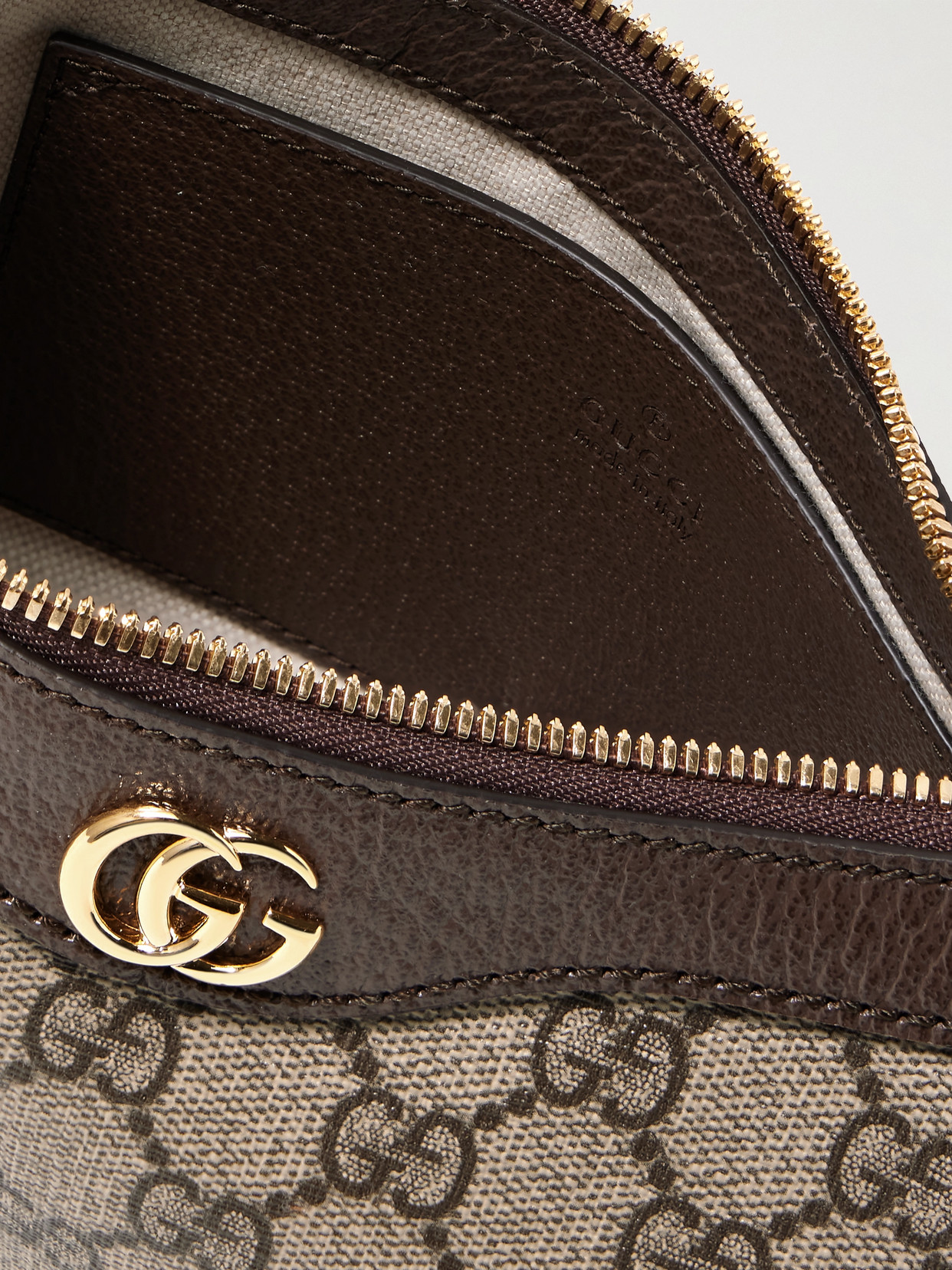 Ophidia Textured Leather-Trimmed Printed Coated-Canvas Shoulder Bag