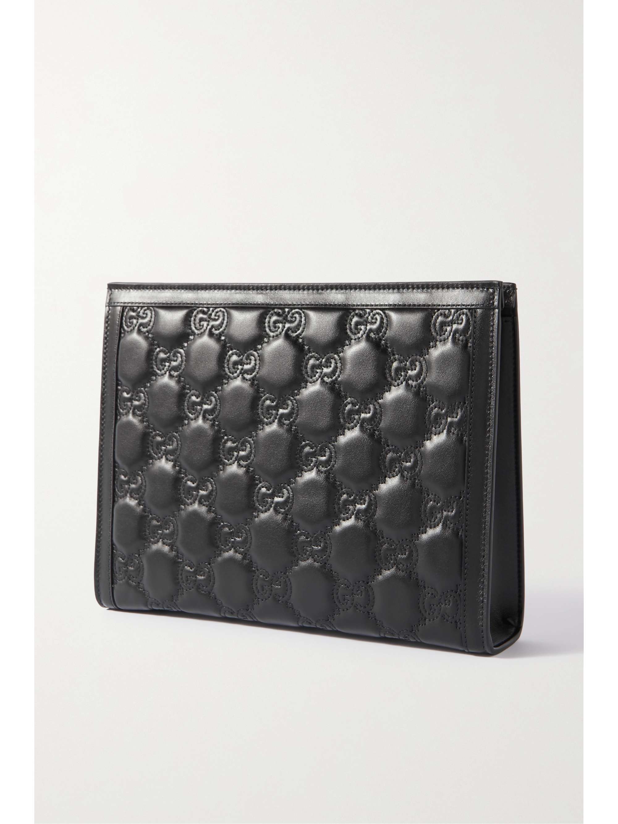 GUCCI GG matelassé leather pouch