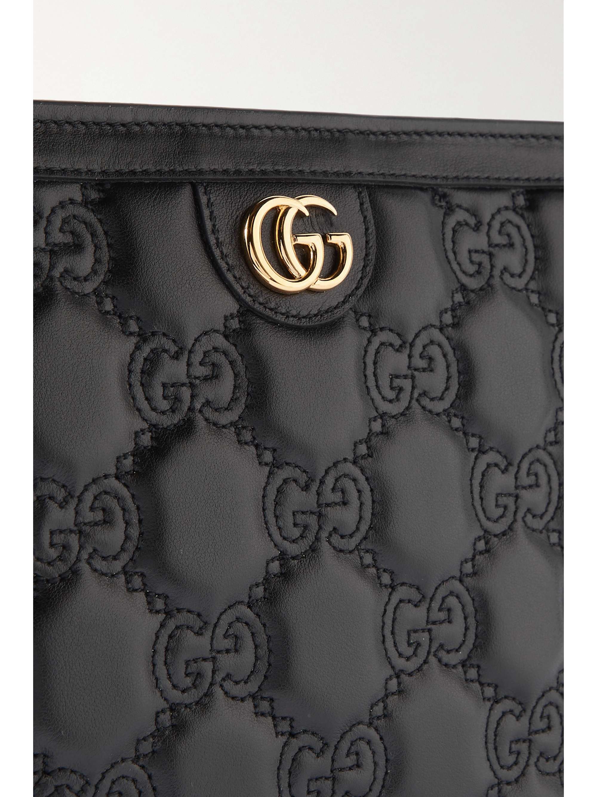 GUCCI GG matelassé leather pouch