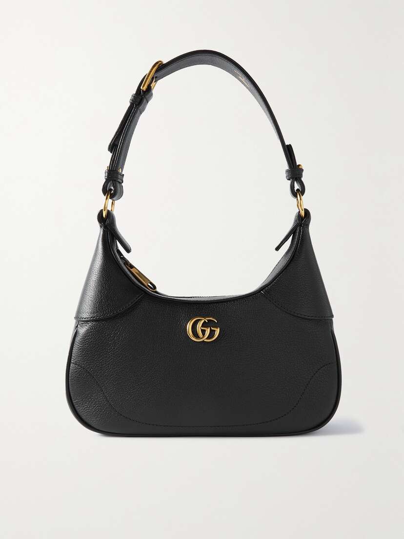 Gucci Aphrodite Chain-embellished Textured-leather Shoulder Bag