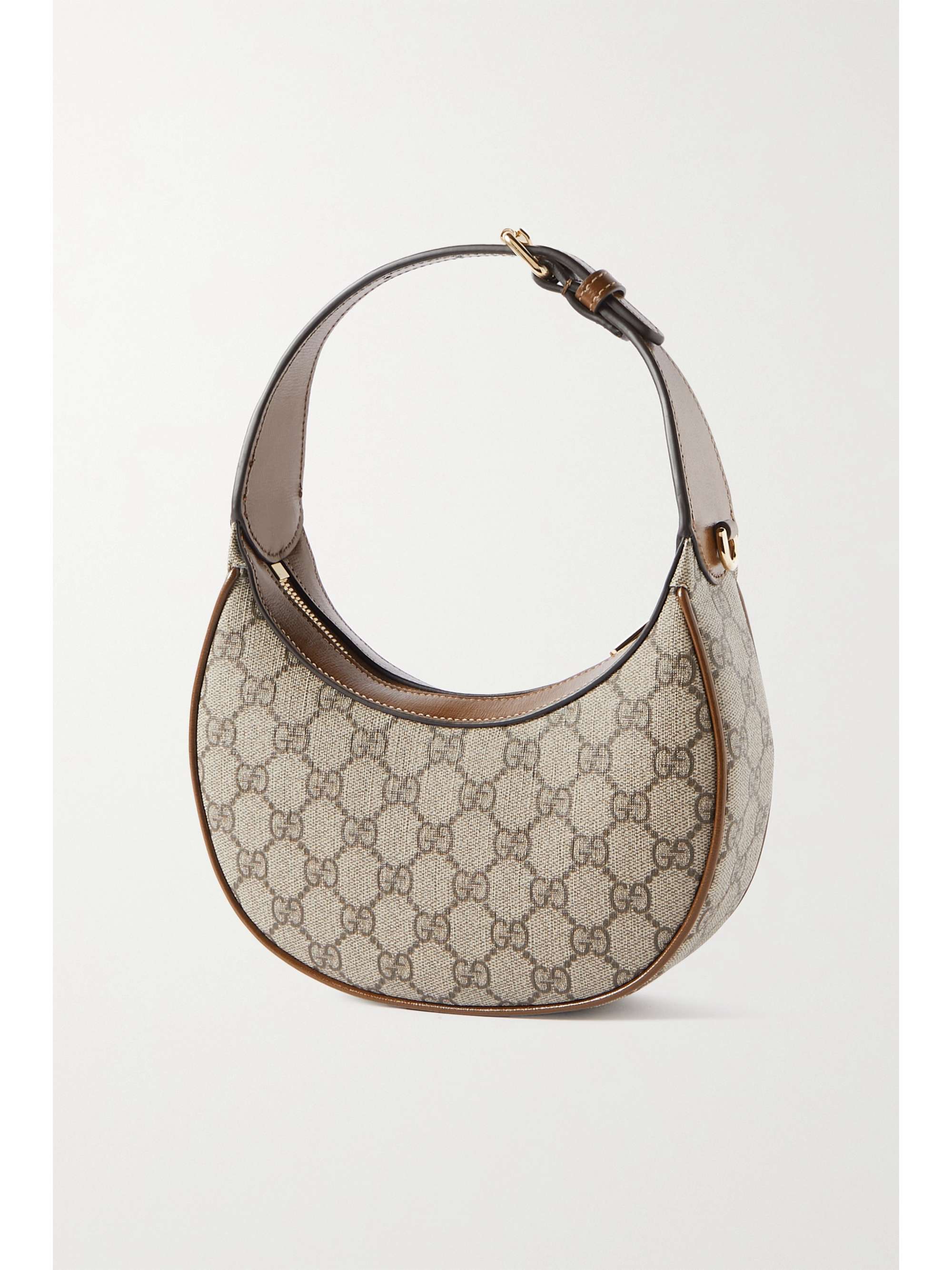 GUCCI GG Retro mini leather-trimmed printed coated-canvas shoulder bag