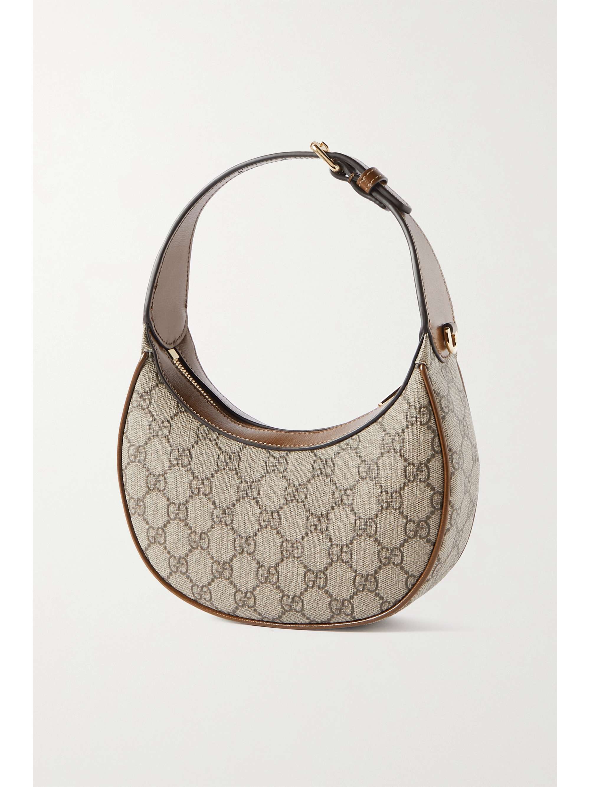 GG Retro Small Leather Shoulder Bag in Brown - Gucci